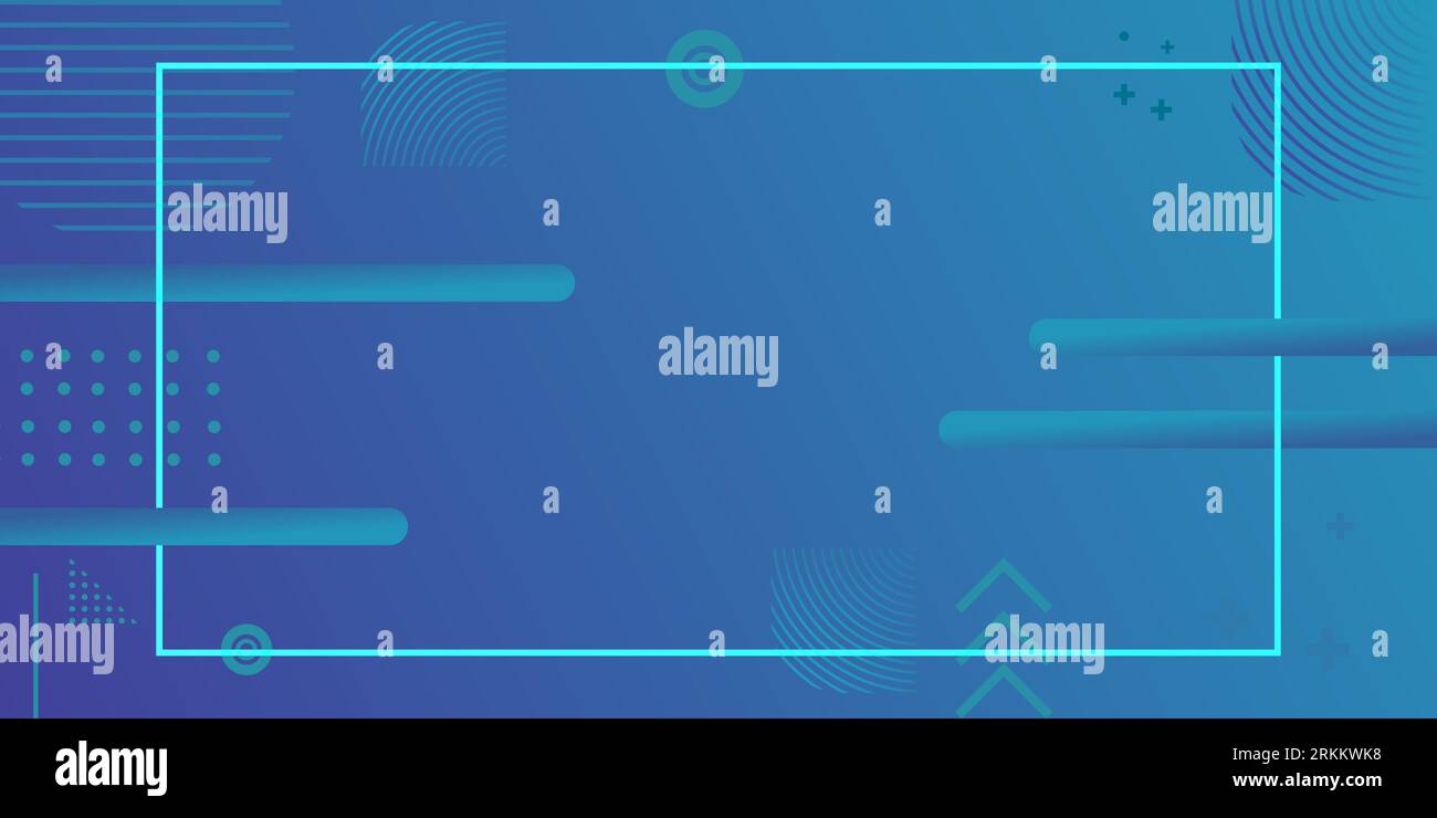 Minimal abstract blue background banner. Geometric abstract shape. Stock Vector