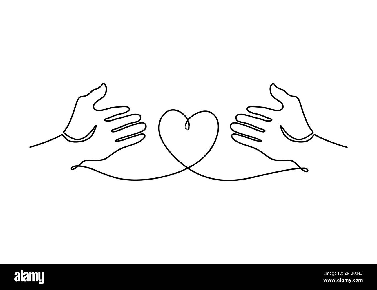 Two hands with a heart in the middle deals