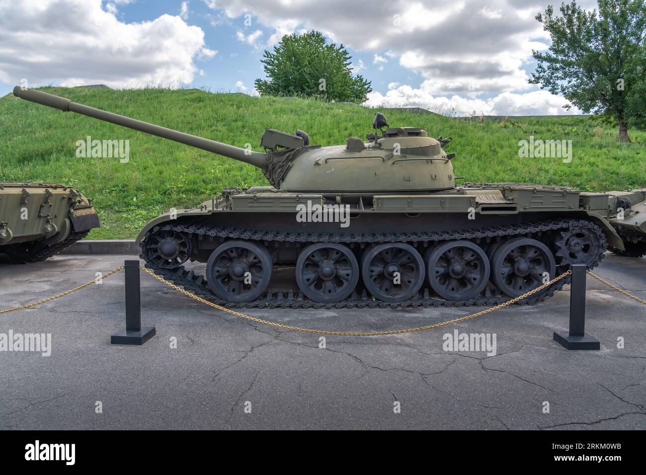 Old Soviet Medium Tank T-55 - Kiev, Ukraine Stock Photo