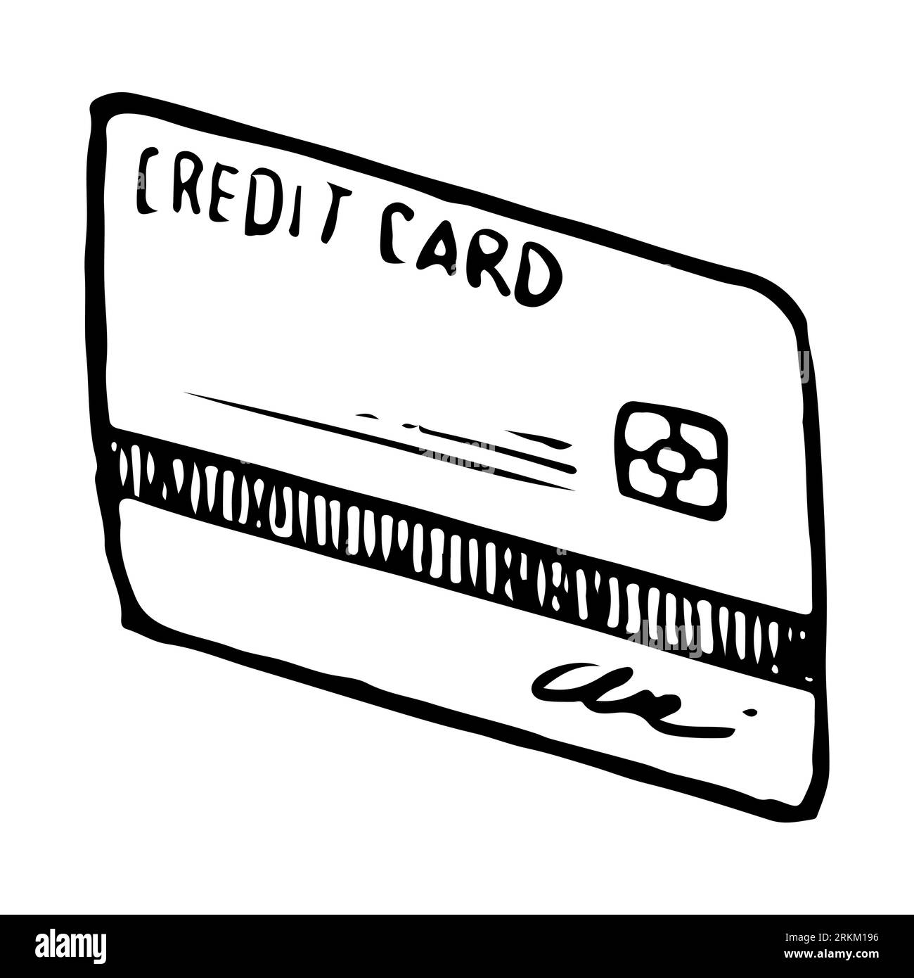 Bank credit cards hand drawn outline doodle icon. Money buying shopping