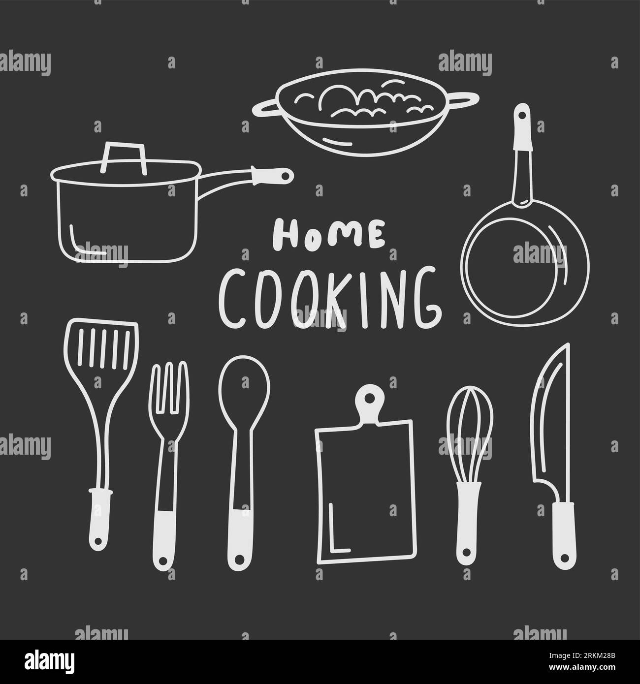 Creative kitchen board on Stock Vector Images - Alamy