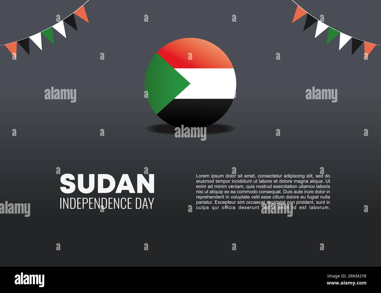 Sudan independence day background banner poster for celebration on ...