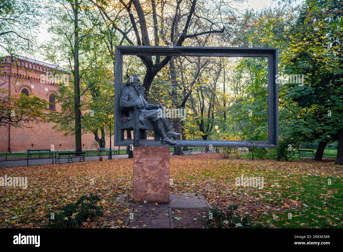 Jan Matejko Monument - Krakow, Poland Stock Photo