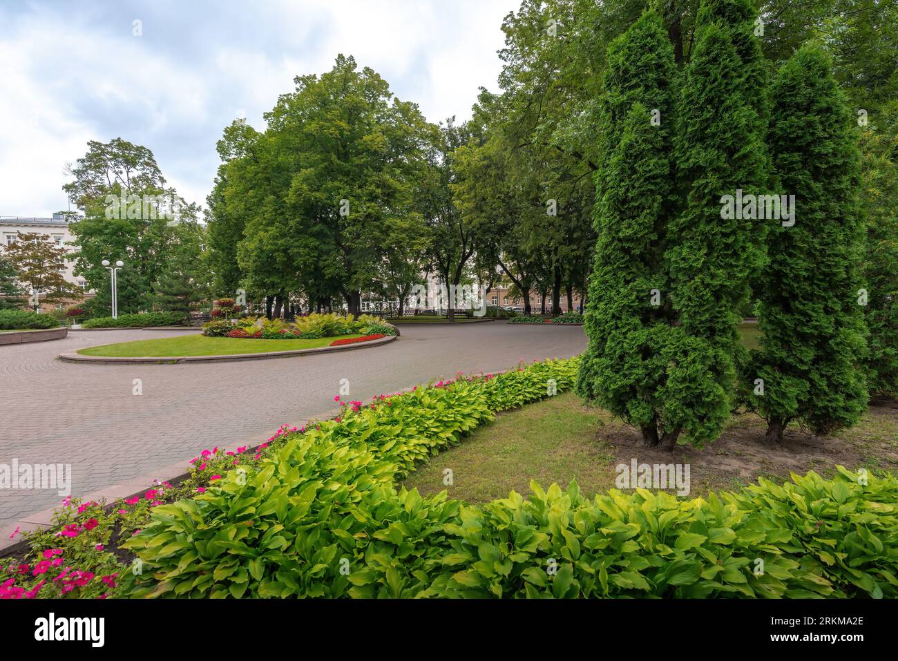 Mikhailovsky Garden Square - Minsk, Belarus Stock Photo