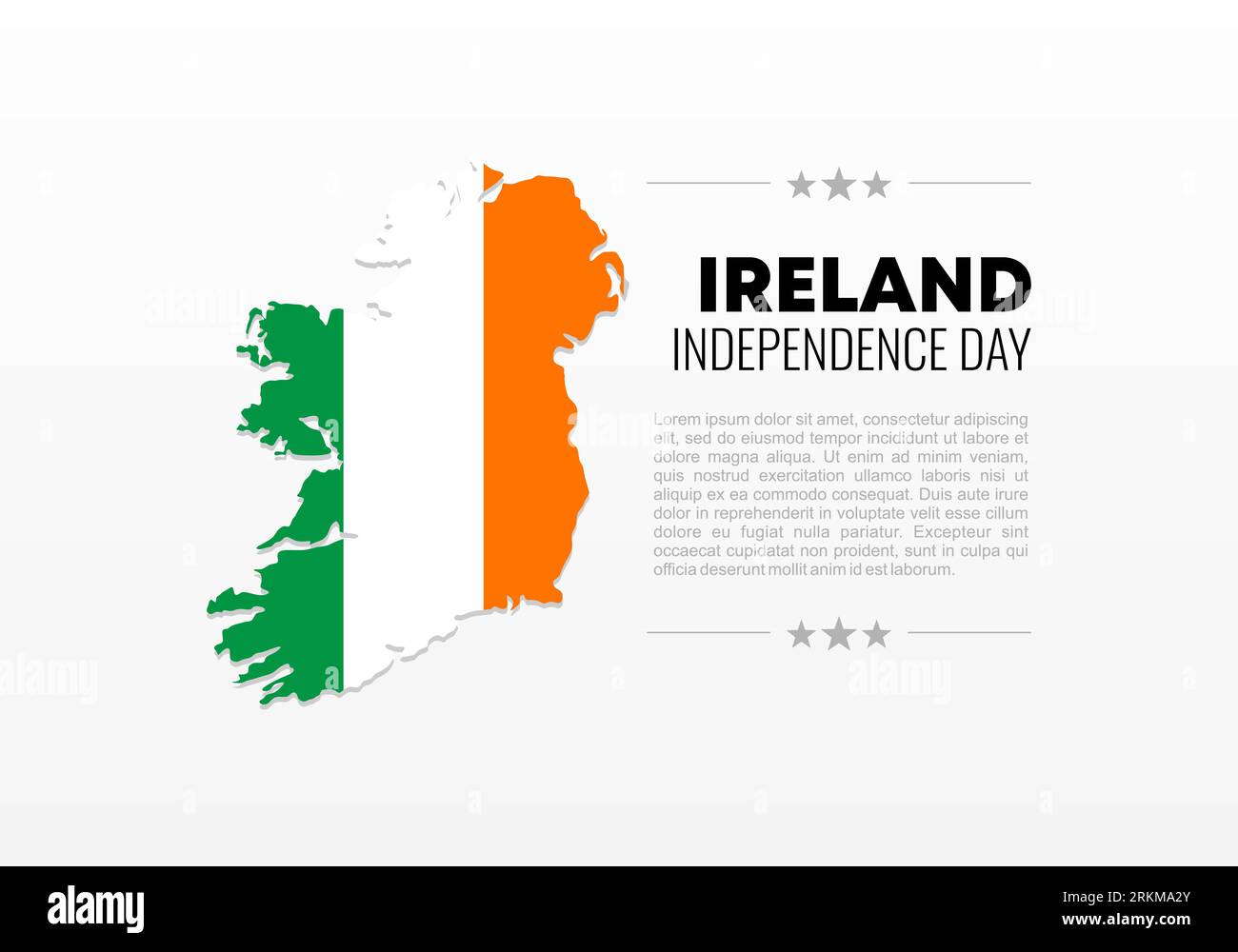 Ireland independence day background banner poster for national celebration Stock Vector Image