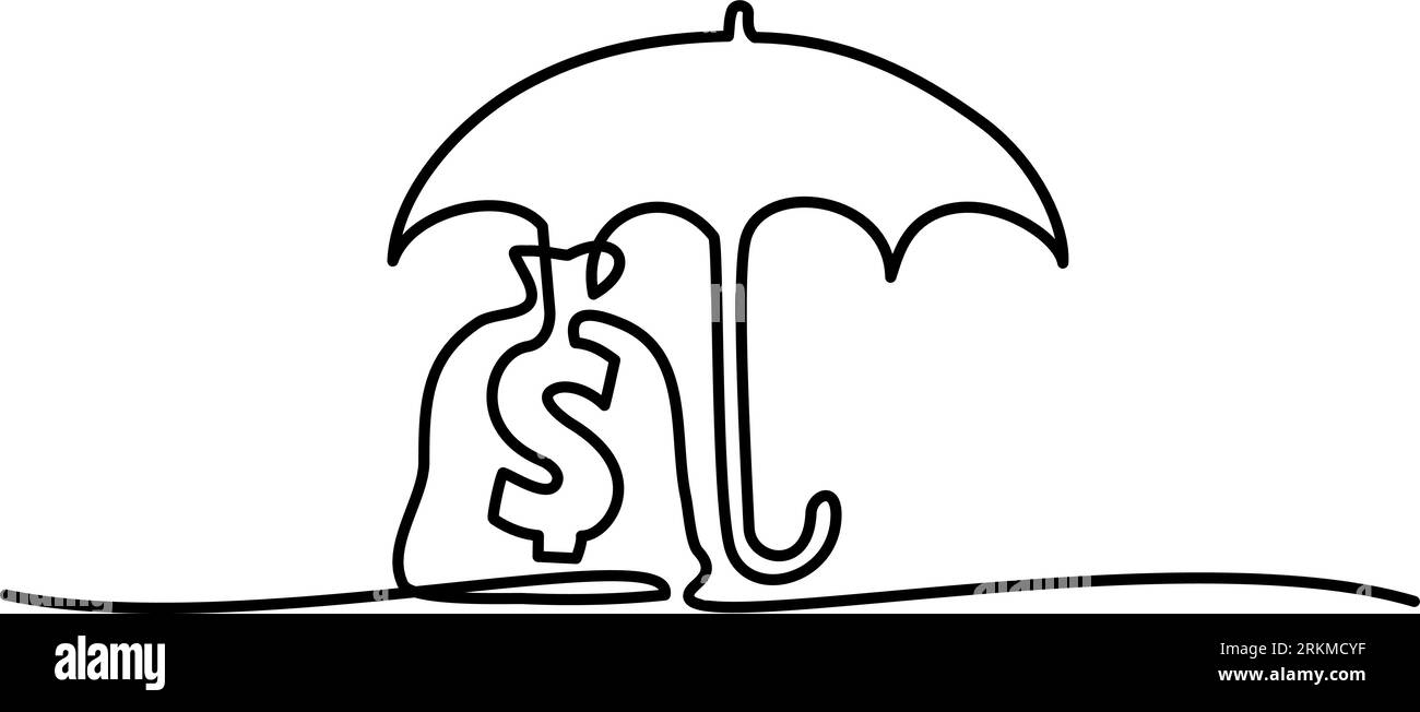 Protection money concept. Safe and secure investment, insurance. Vector