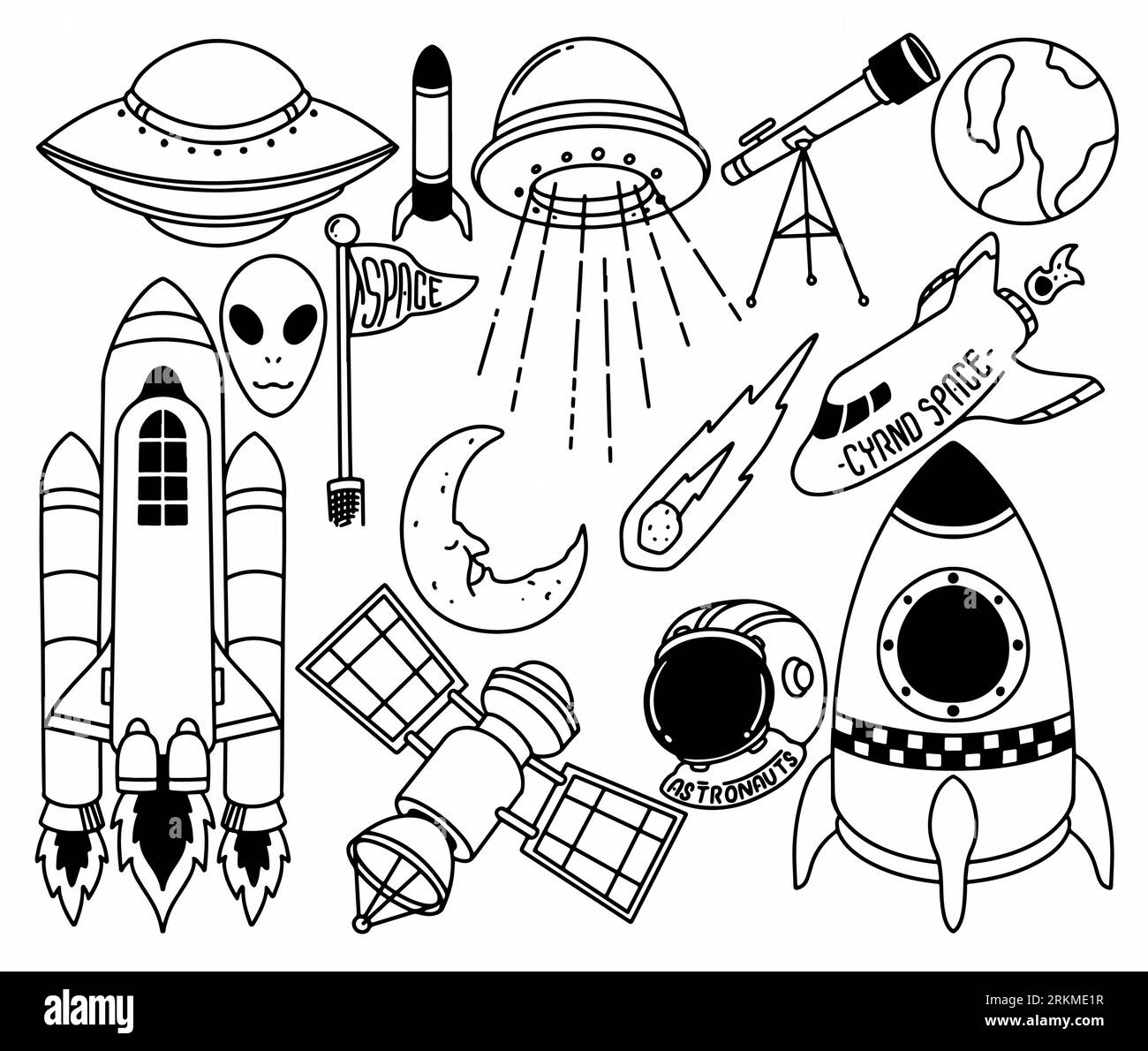 hand-drawn-space-themed-doodle-isolated-on-white-background-doodle