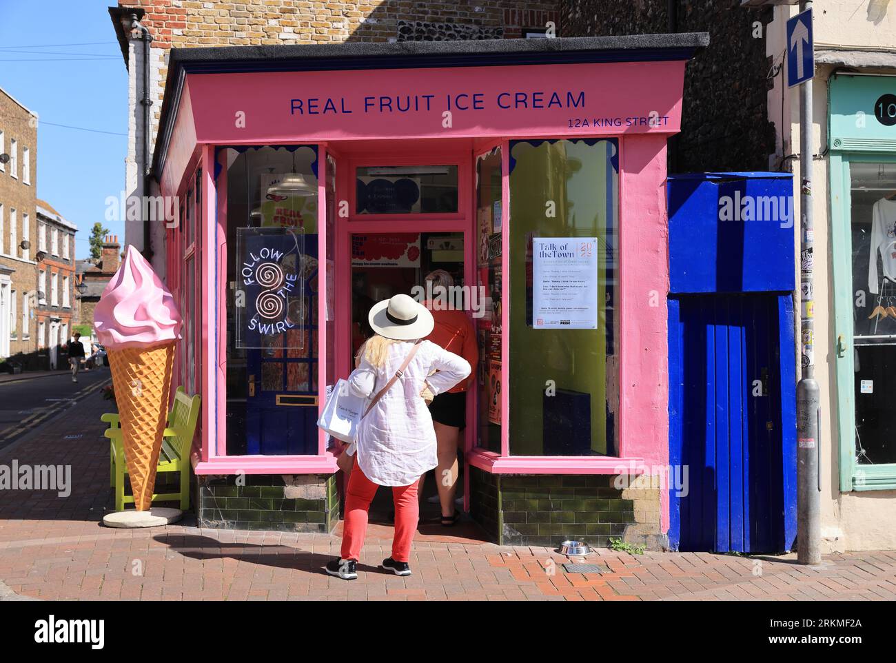 Real Fruit Ice Cream on King Street in Margate's pretty Old Town, in Kent, UK Stock Photo Alamy