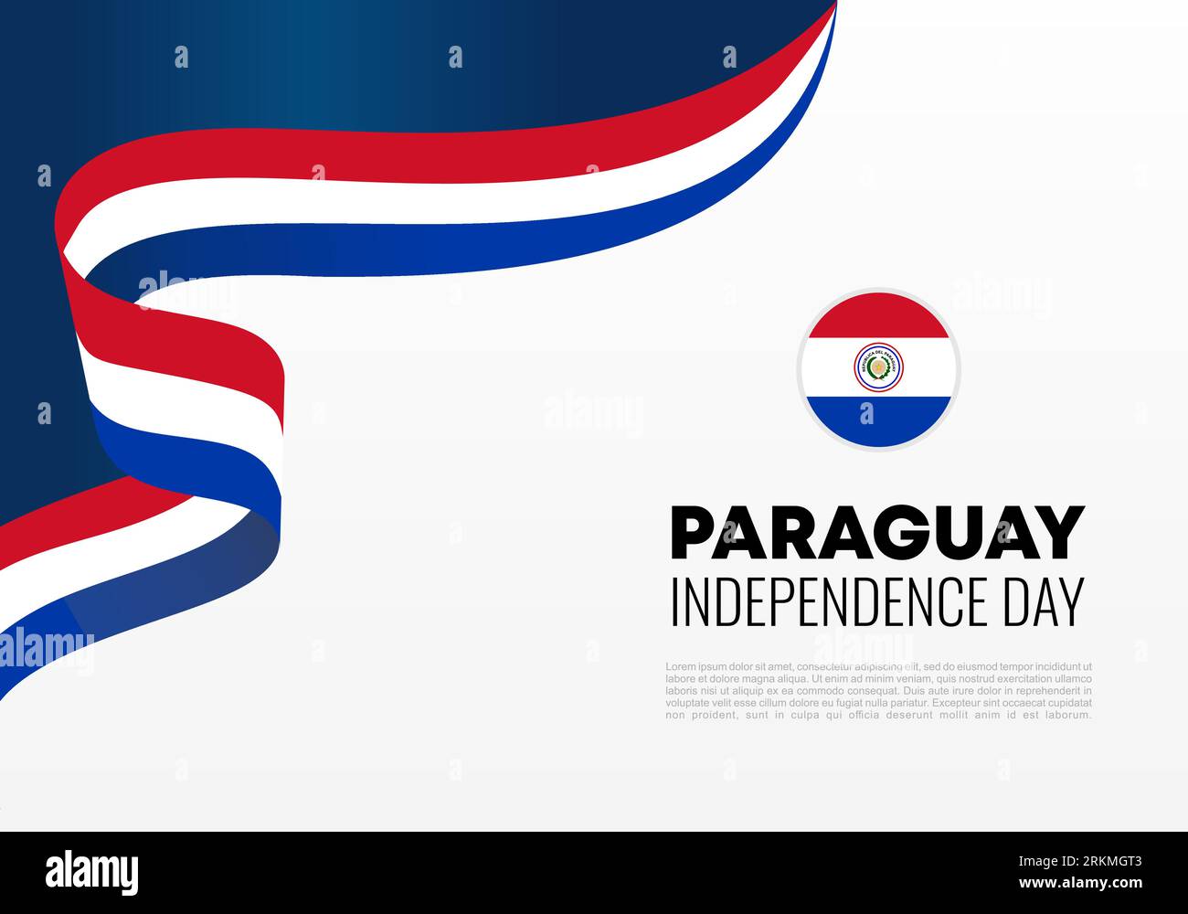 Paraguay independence day background banner poster for national