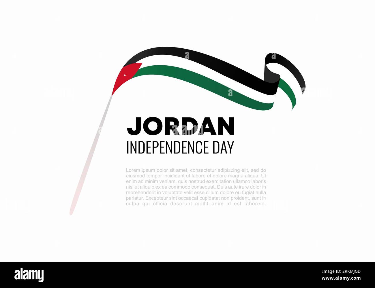 Jordan independence day background banner poster for national celebration on may 25 Stock Vector