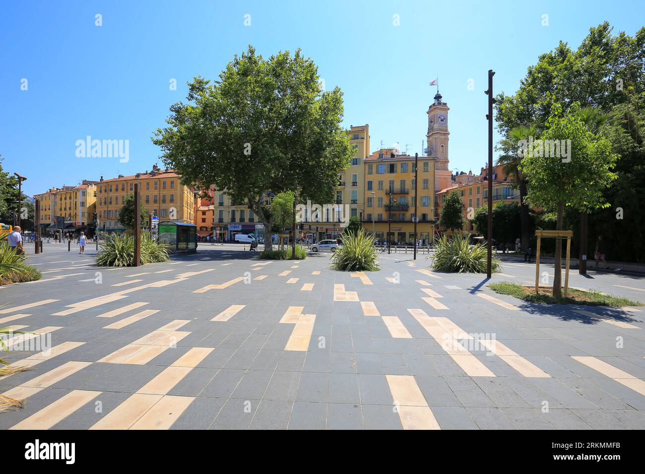 Square in the center in Nice city, France Stock Photo