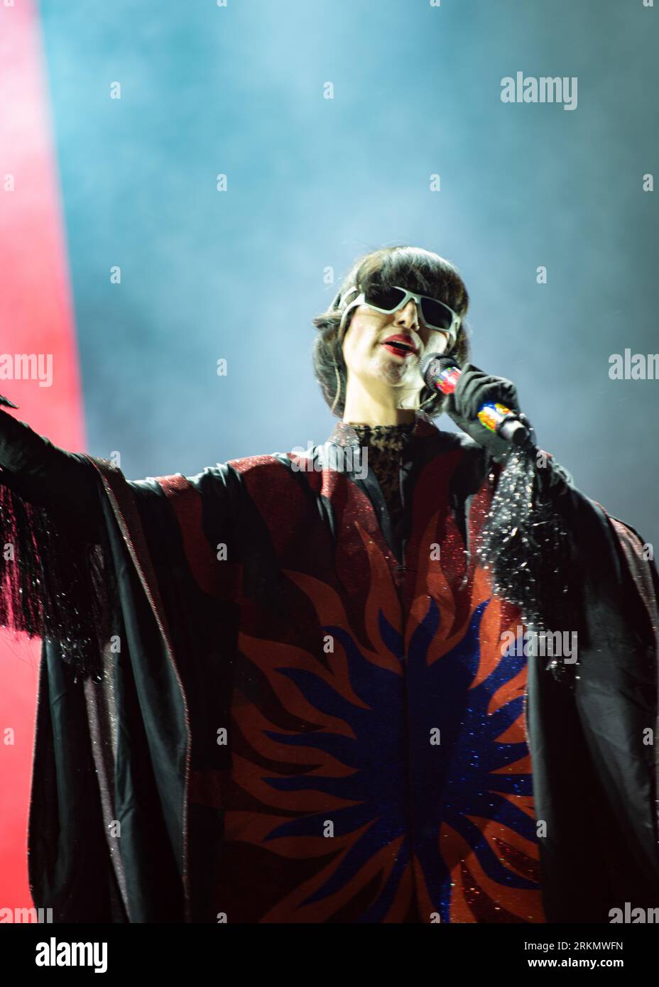 London, UK. 25th August 2023. The Yeah Yeah Yeah's perform live at All Points East Festival in Victoria Park, East London, in support of The Strokes. Cristina Massei/Alamy Live News Stock Photo