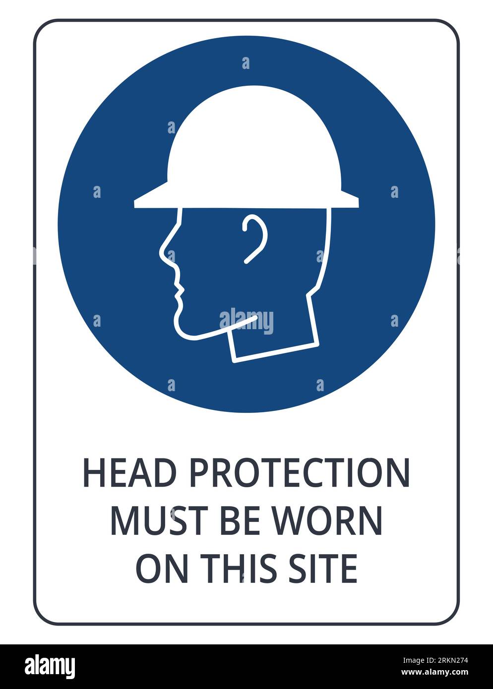 Head Protection Must be Worn Sign. Vector illustration Stock Vector Image & Art Alamy