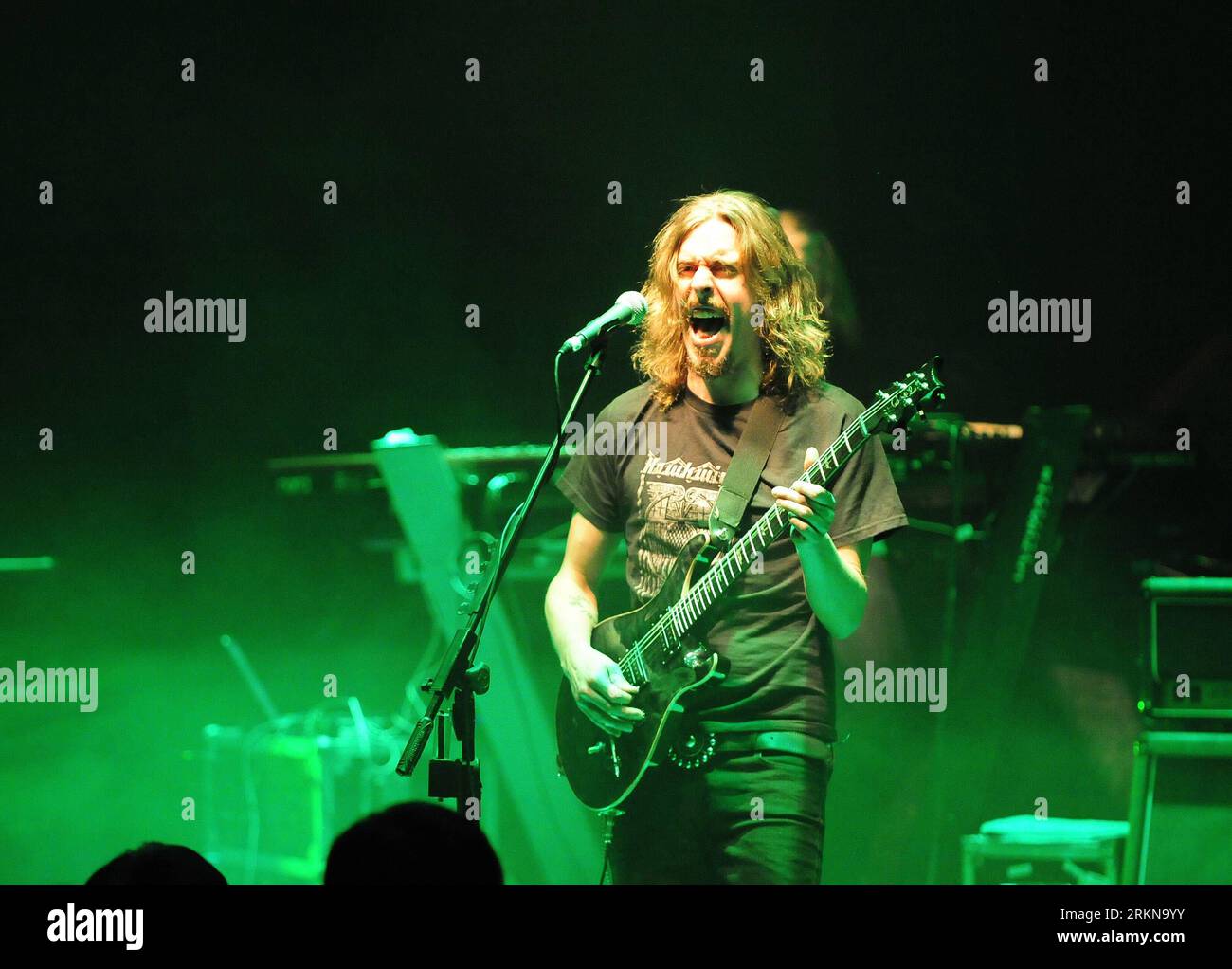 Bildnummer: 57055635  Datum: 11.02.2012  Copyright: imago/Xinhua (120212) -- BEIJING, Feb. 12, 2012 (Xinhua) -- Singer and guitarist Mikael Akerfeldt of Opeth, a famous Swedish metal band, performs during a concert in Beijing, capital of China, Feb. 11, 2012. Opeth, consisting of five members, is famous for its integration of the classic and romantic elements of north European art. (Xinhua/Xiao Xiao) (zc) CHINA-BEIJING-MUSIC-SWEDEN S OPETH (CN) PUBLICATIONxNOTxINxCHN People Kultur Entertainment Musik Aktion xda x0x 2012 quer      57055635 Date 11 02 2012 Copyright Imago XINHUA  Beijing Feb 12 Stock Photo