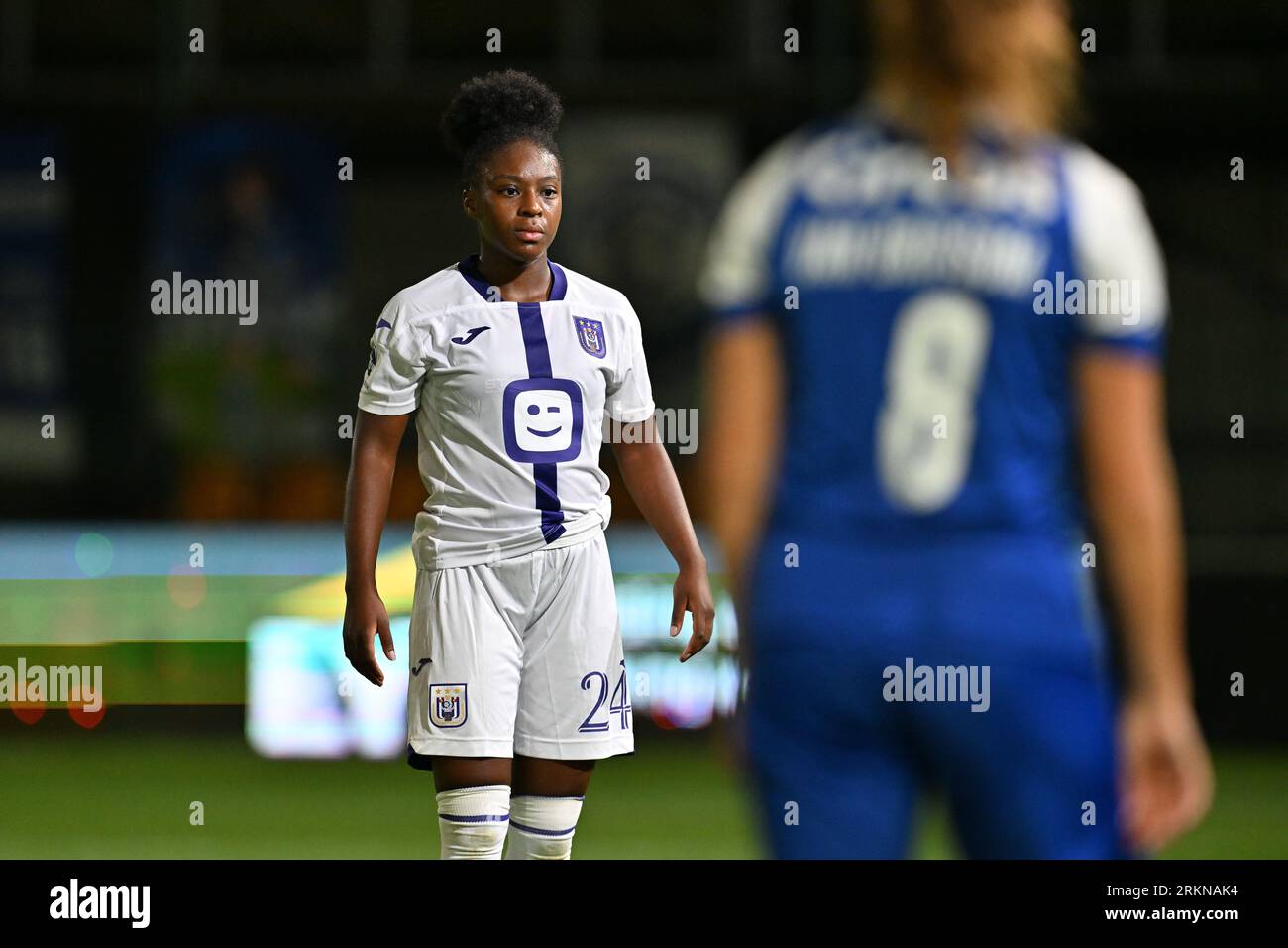 Esther Buabadi (24) of Anderlecht pictured fighting for the ball