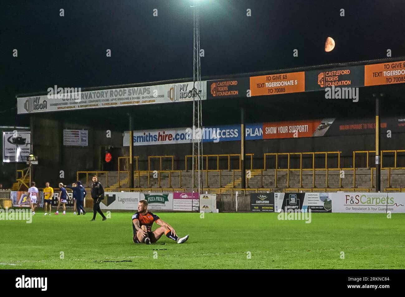 Halifax, UK. 25th Aug, 2023. Joe Western reflects at full time with the