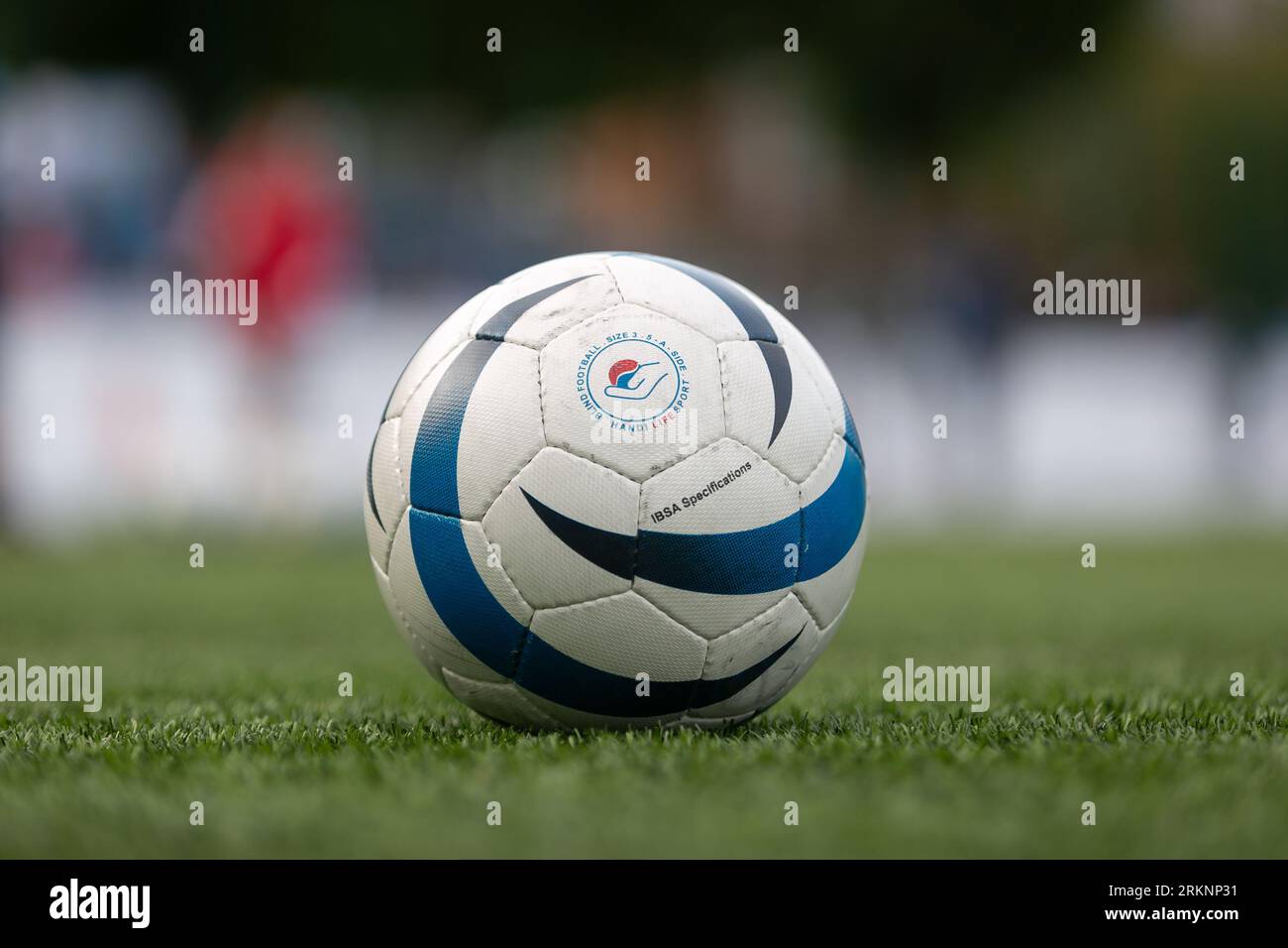 An official blind football as used in IBSA blind football games 2023 Stock Photo Alamy