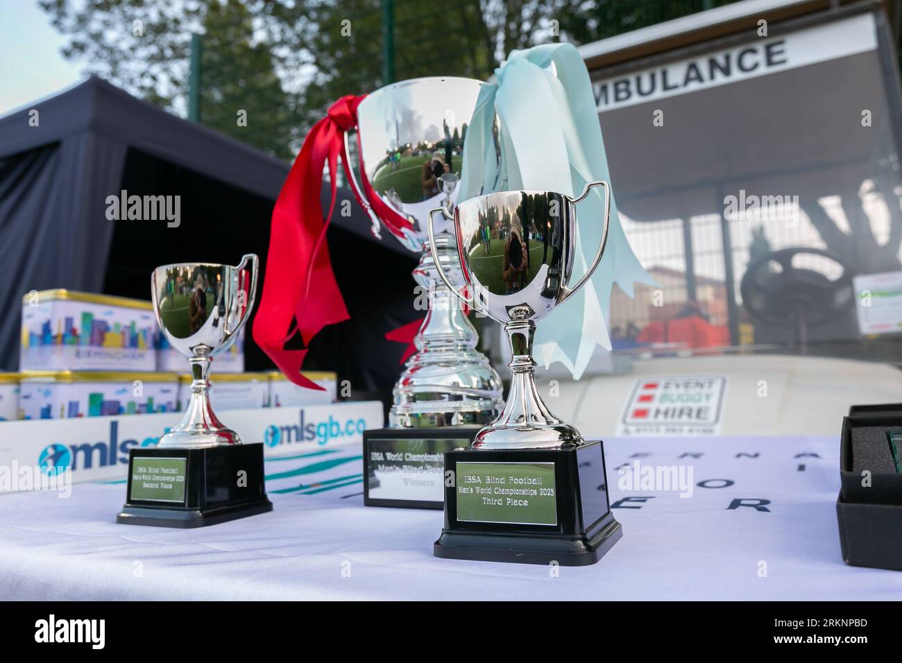 Birmingham, UK. 25th Aug, 2023. Argentina win the IBSA Blind Football World Cup final 2 - 0 on penalties against China at Birmingham University, 25th August, 2023. Credit: Peter Lopeman/Alamy Live News Stock Photo