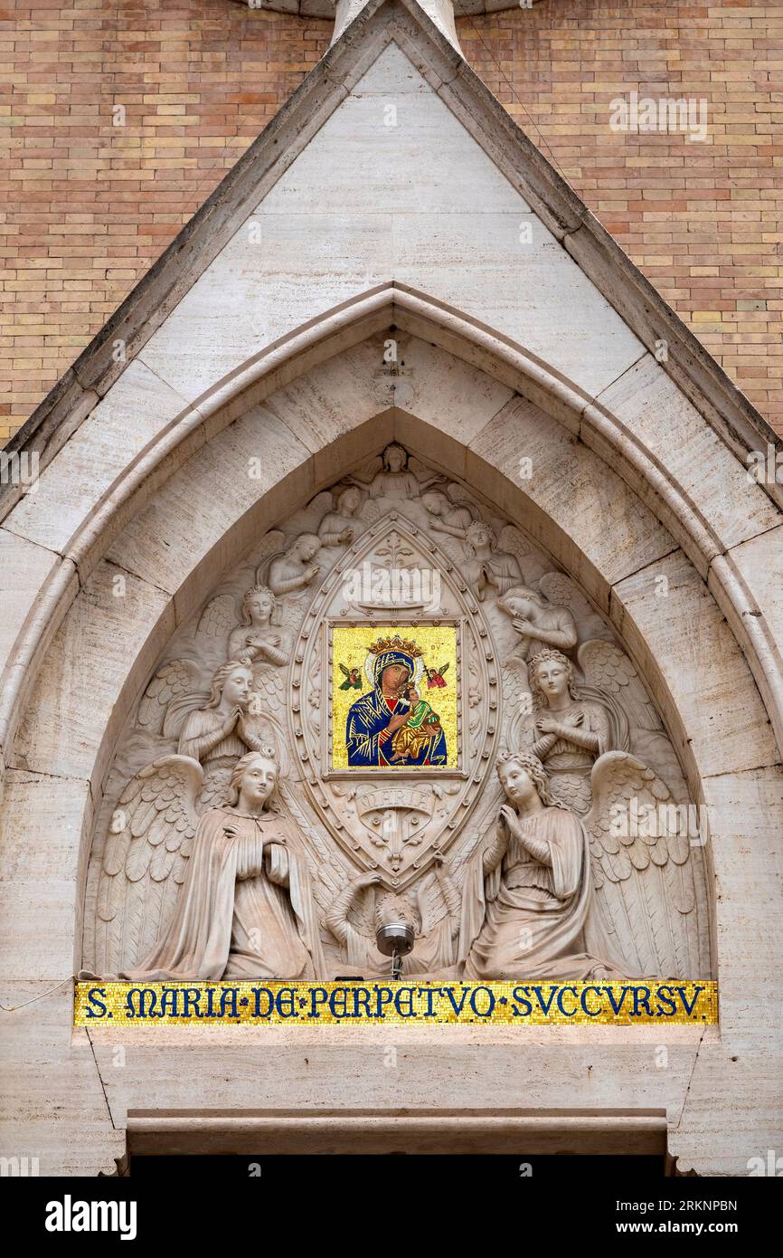 Mosaic of of the Our Lady of Perpetual Help on the of the