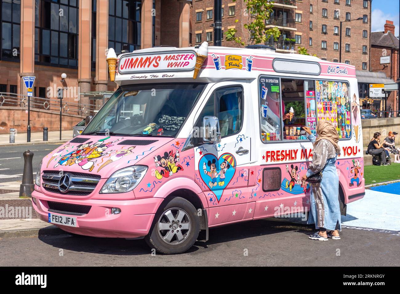 Jimmy's Master Whip ice cream van, Quayside, Newcastle upon Tyne, Tyne and Wear, England, United Kingdom Stock Photo