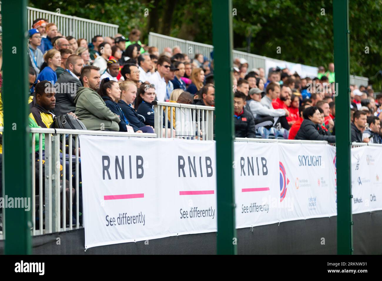 Birmingham, UK. 25th Aug, 2023. Argentina win the IBSA Blind Football World Cup final  2 - 1 on penalties against China at Birmingham University, 25th August, 2023. Credit: Peter Lopeman/Alamy Live News Stock Photo