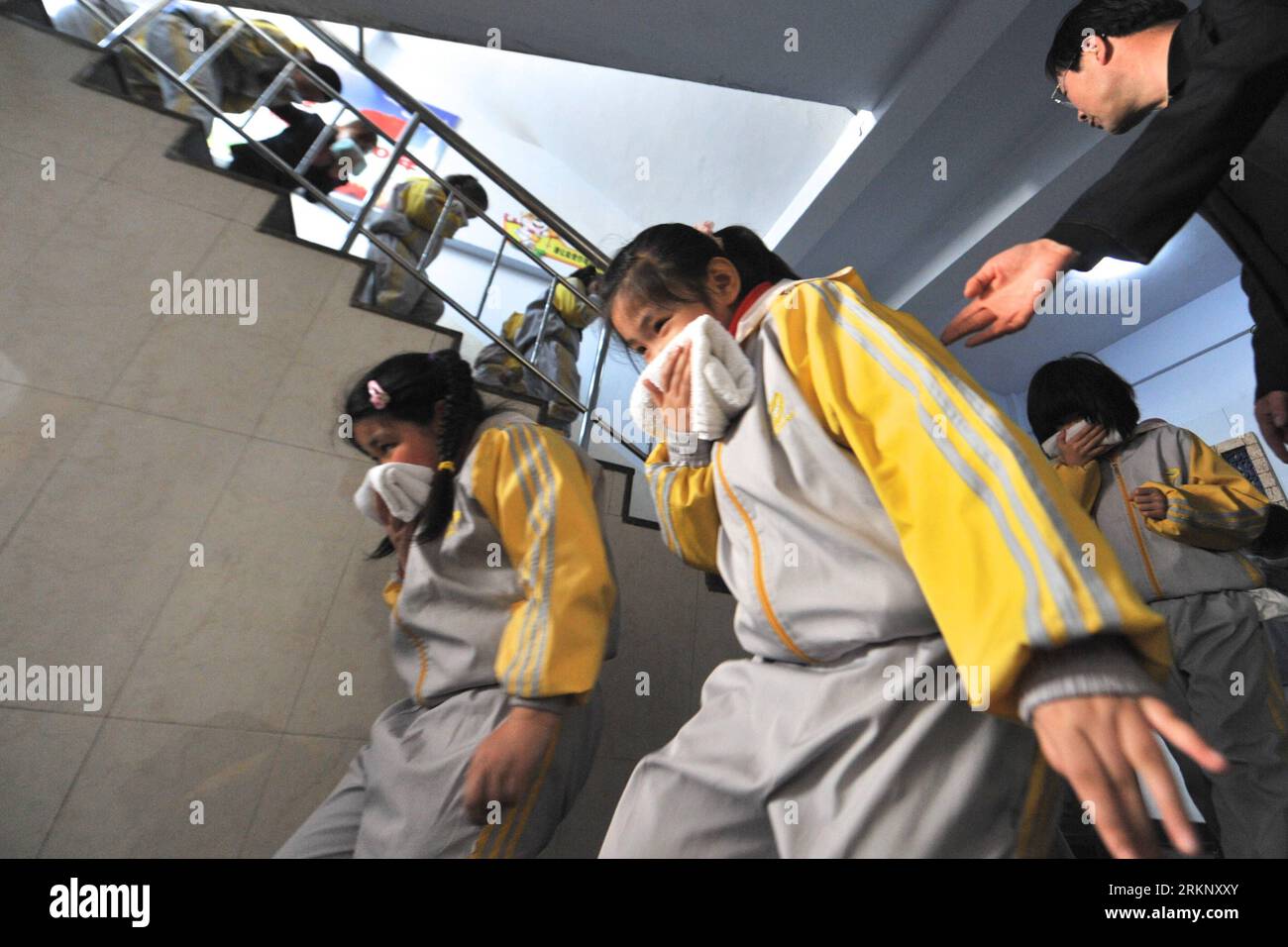 China fire safety students hi-res stock photography and images - Alamy