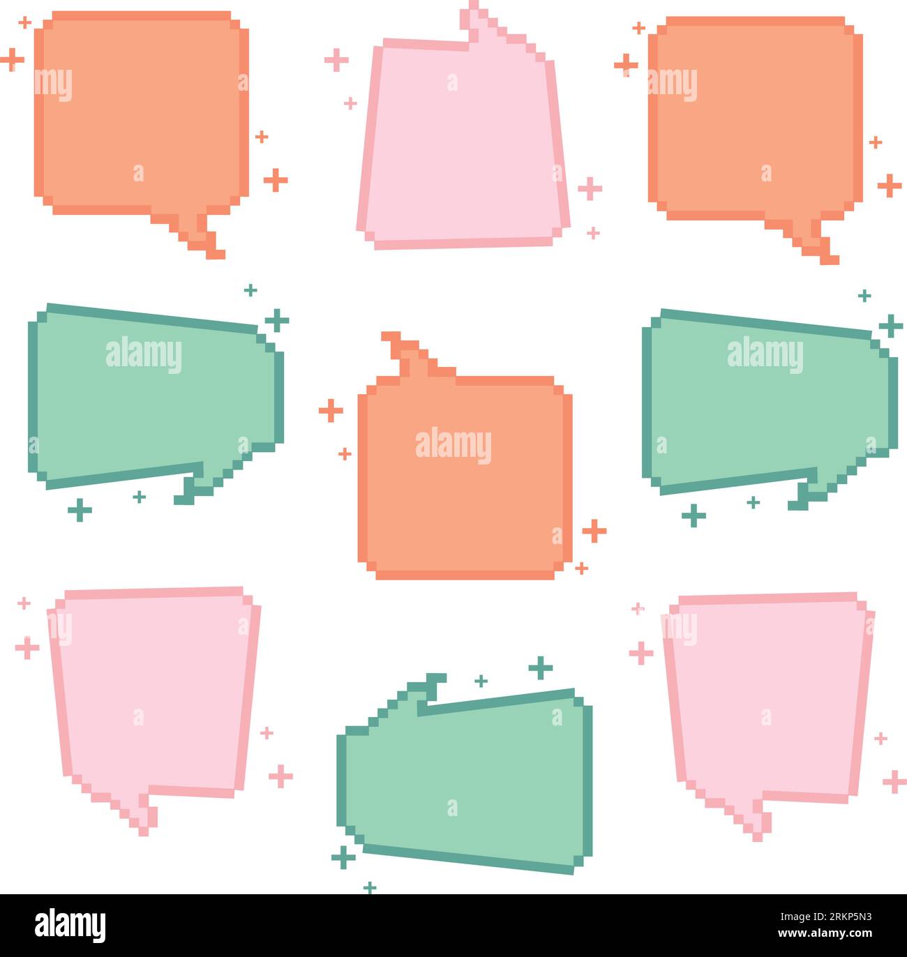 Seamless pattern with pixelated comic speech bubble chats Vector Stock Vector