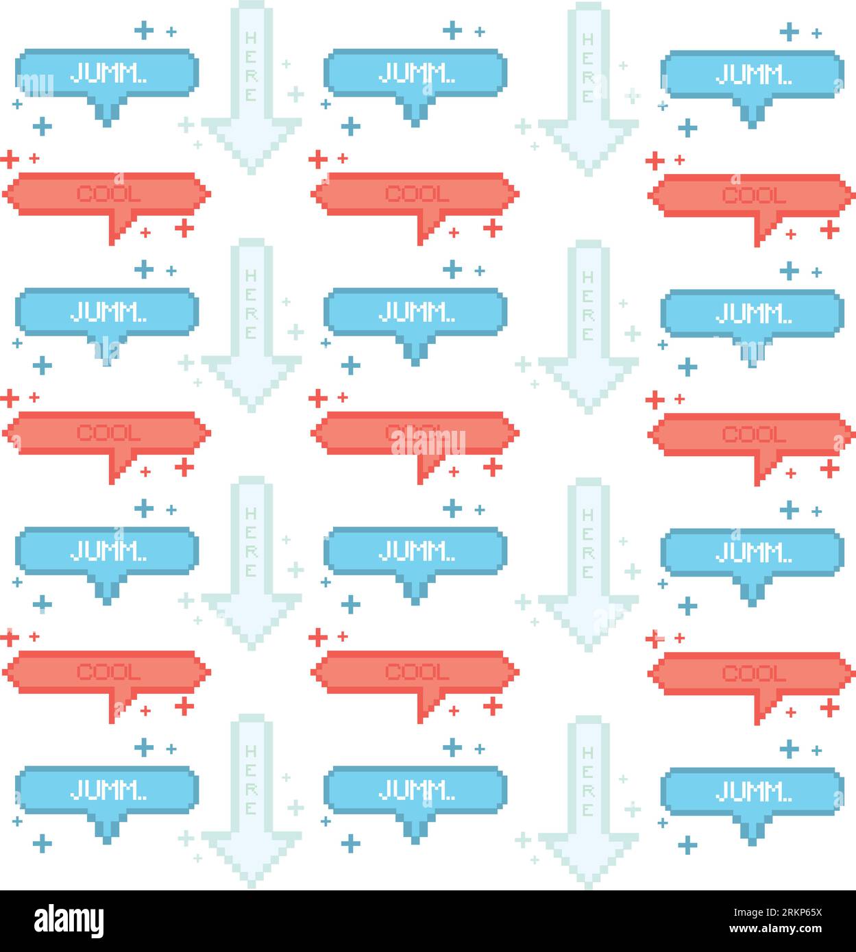 Seamless pattern with pixelated comic speech bubble chats Vector Stock Vector