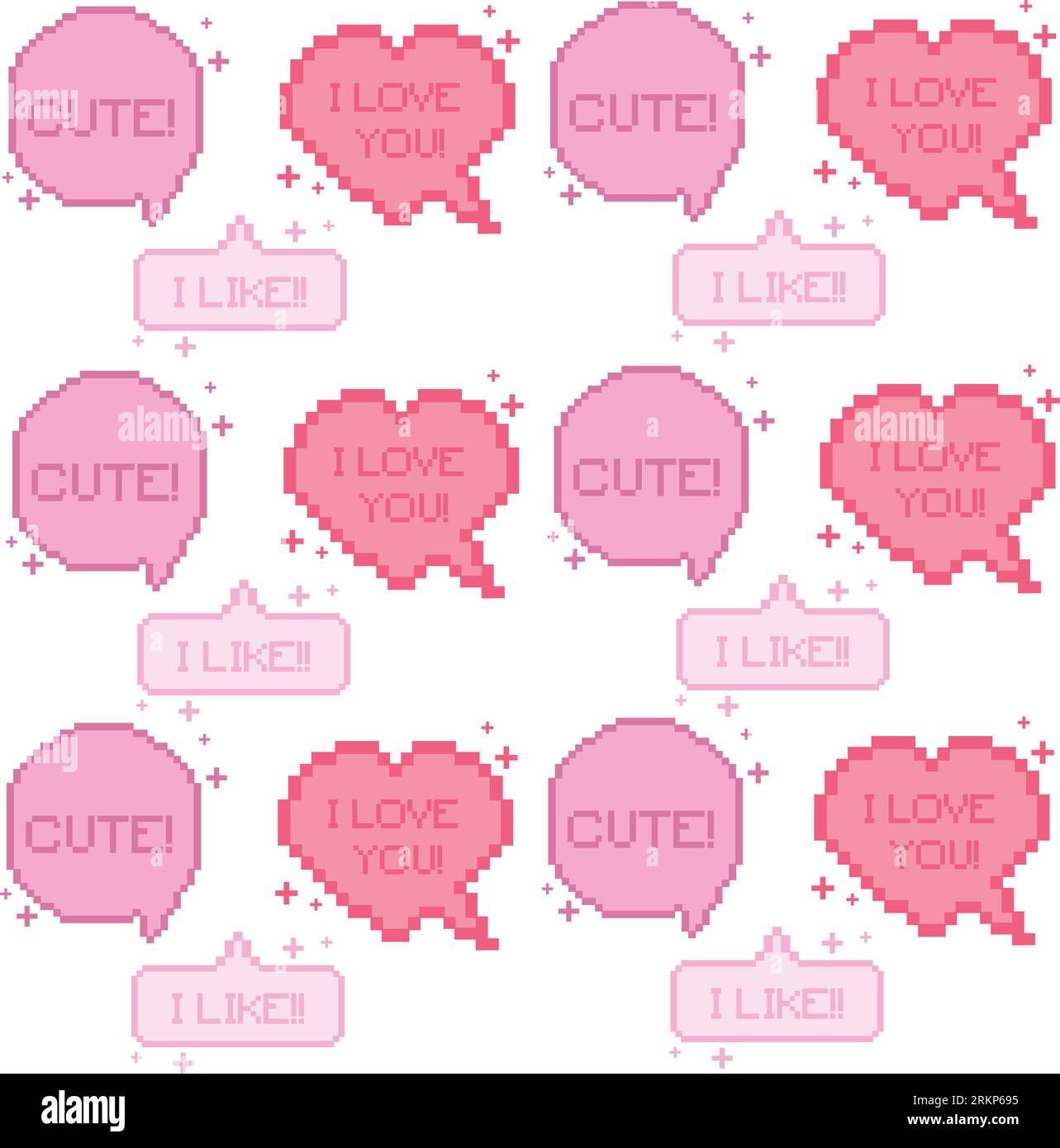 Seamless pattern with pixelated comic speech bubble chats Vector Stock Vector