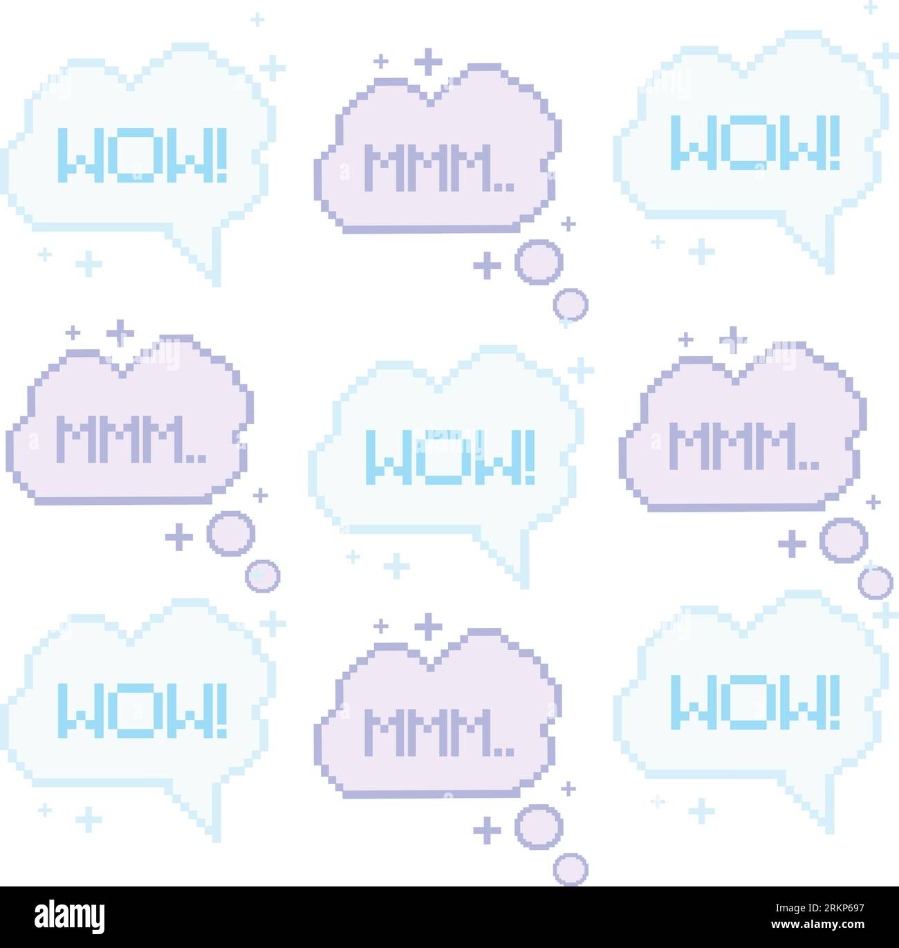 Seamless pattern with pixelated comic speech bubble chats Vector Stock Vector