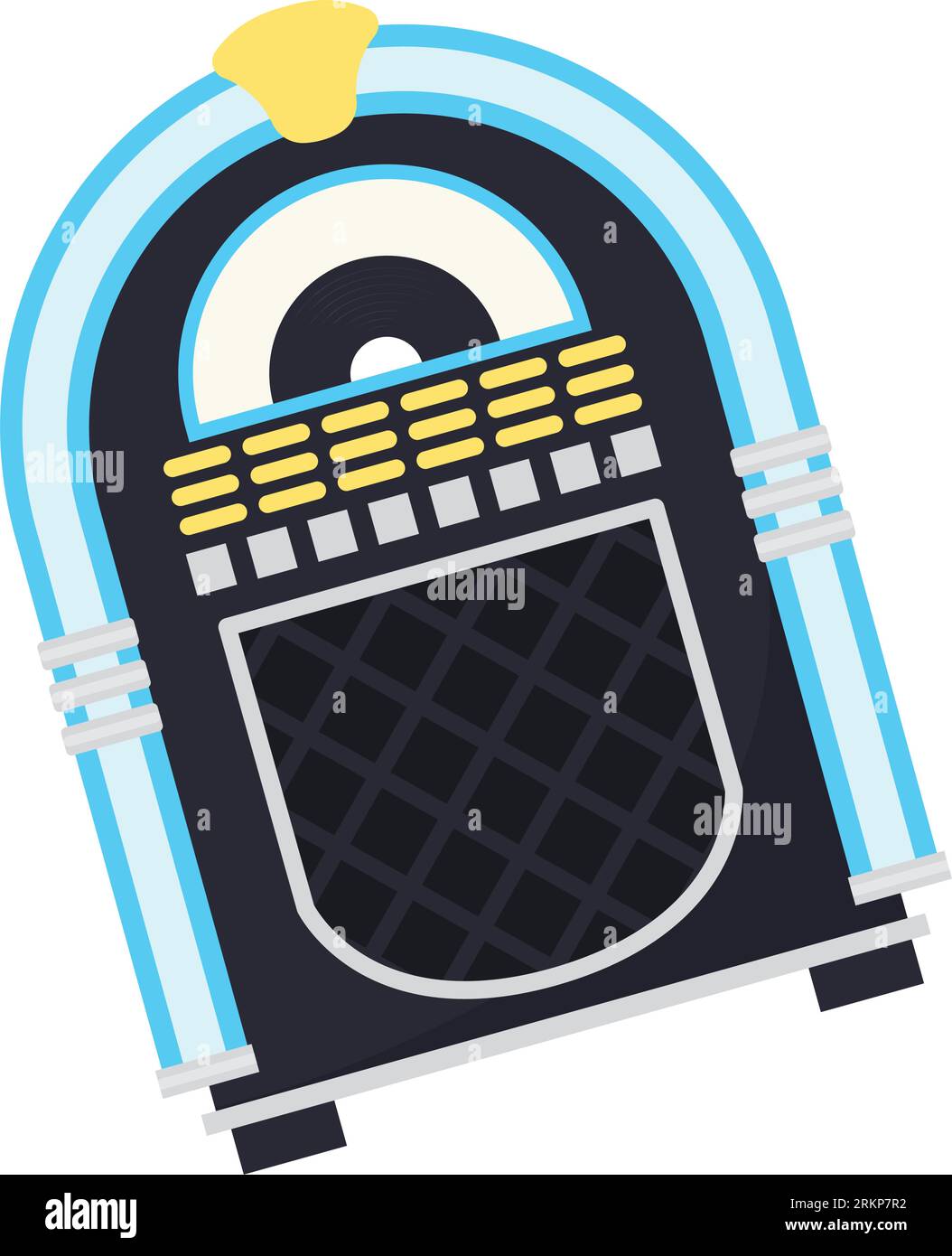 Isolated colored retro jukebox icon Vector Stock Vector