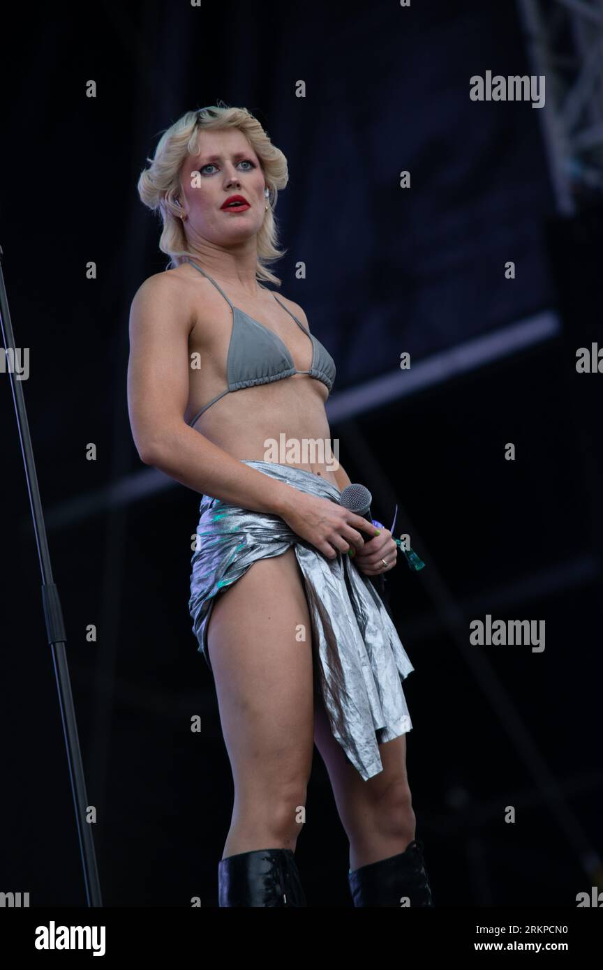 London, United Kingdom. 25th August 2023. Amyl and the Sniffers perform at All Points Festival in East London. Cristina Massei/Alamy Live News Stock Photo