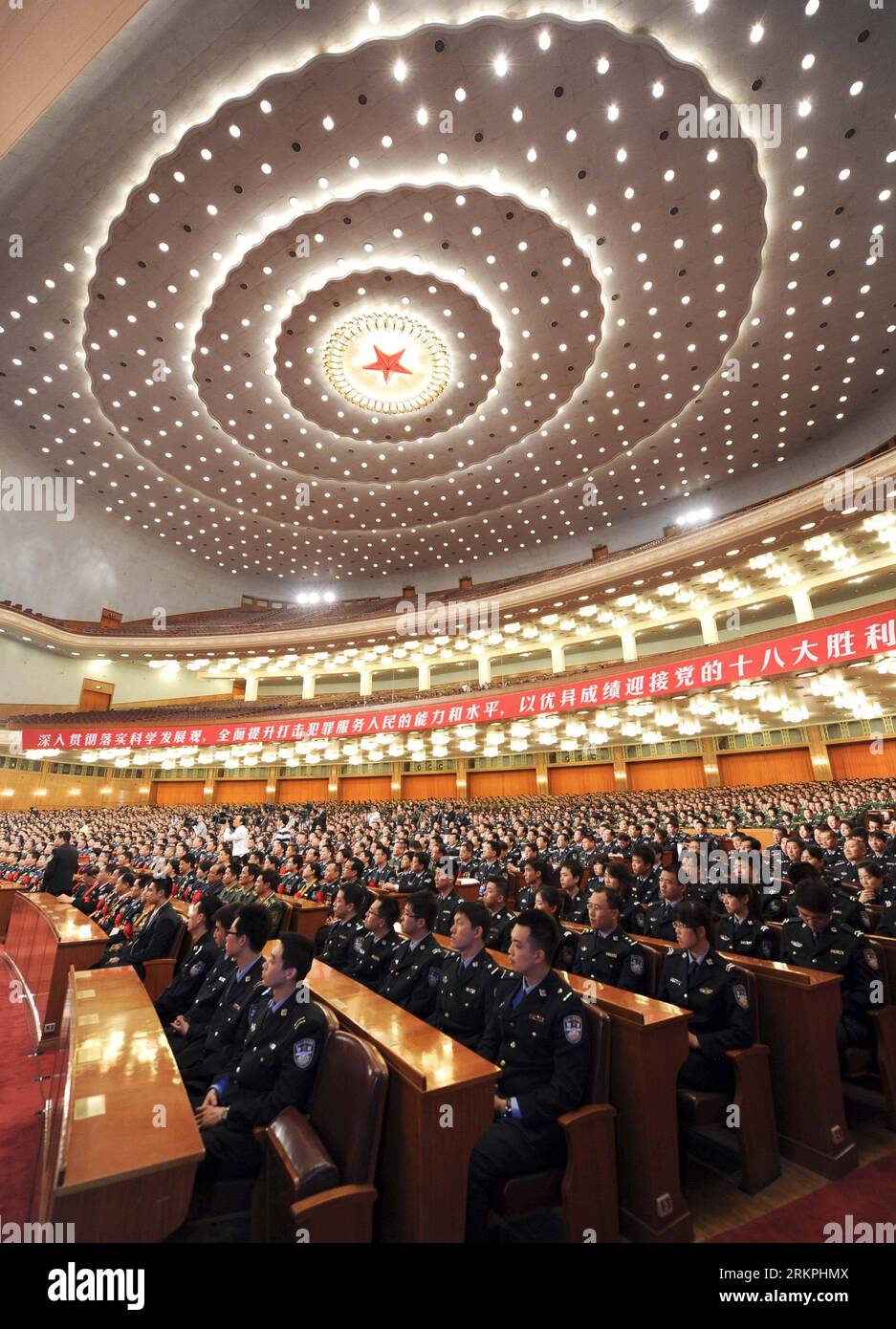 Bildnummer: 58002194  Datum: 18.05.2012  Copyright: imago/Xinhua (120518) -- BEIJING, May 18, 2012 (Xinhua) -- Delegates attend the awarding ceremony to honor the outstanding police officers at the Great Hall of the in Beijing, capital of China, May 18, 2012. (Xinhua/Zhang Duo) (ry) CHINA-BEIJING-POLICE OFFICERS-AWARDING CEREMONY (CN) PUBLICATIONxNOTxINxCHN Politik Polizei Polizist Auszeichnung Ehrung xjh x0x premiumd 2012 hoch      58002194 Date 18 05 2012 Copyright Imago XINHUA  Beijing May 18 2012 XINHUA Delegates attend The awarding Ceremony to HONOR The Outstanding Police Officers AT The Stock Photo