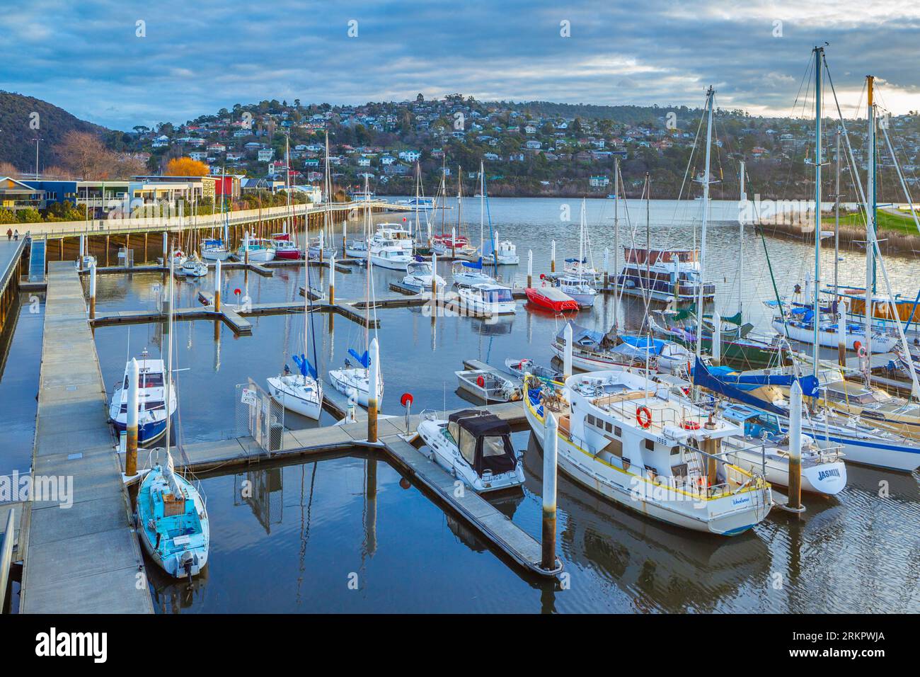 Launceston in Tasmania, Australia, with the Seaport Marina on the North ...