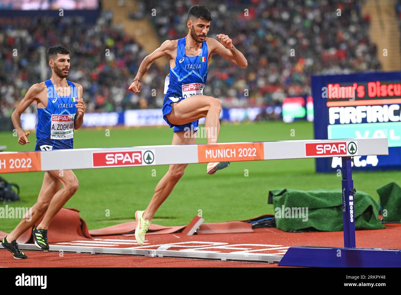 Osama and Ala Zoghlami (Italy). 3000m. Steeplechase final. European