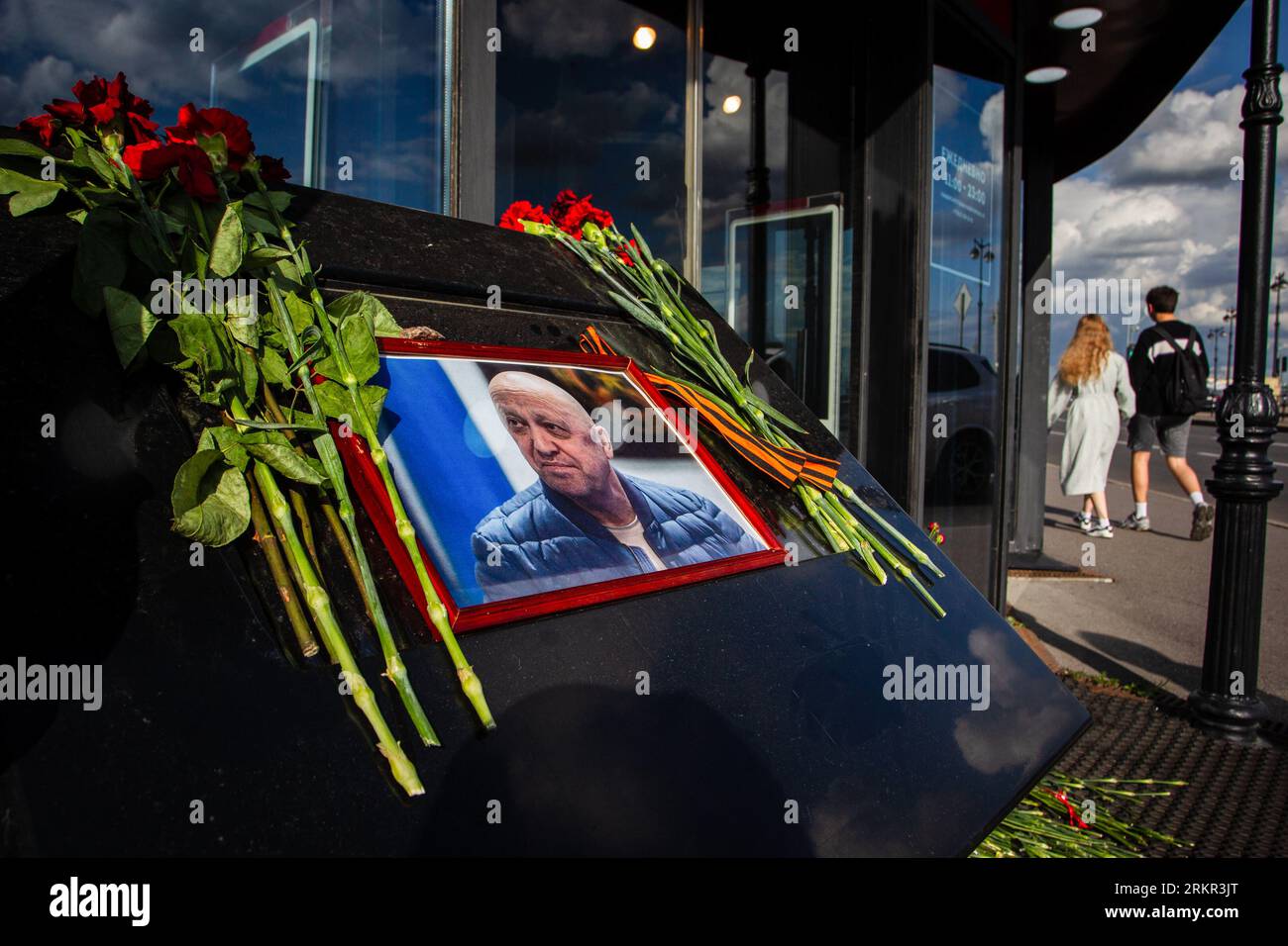 A portrait of Yevgeny Prigozhin, head of the private military company ...