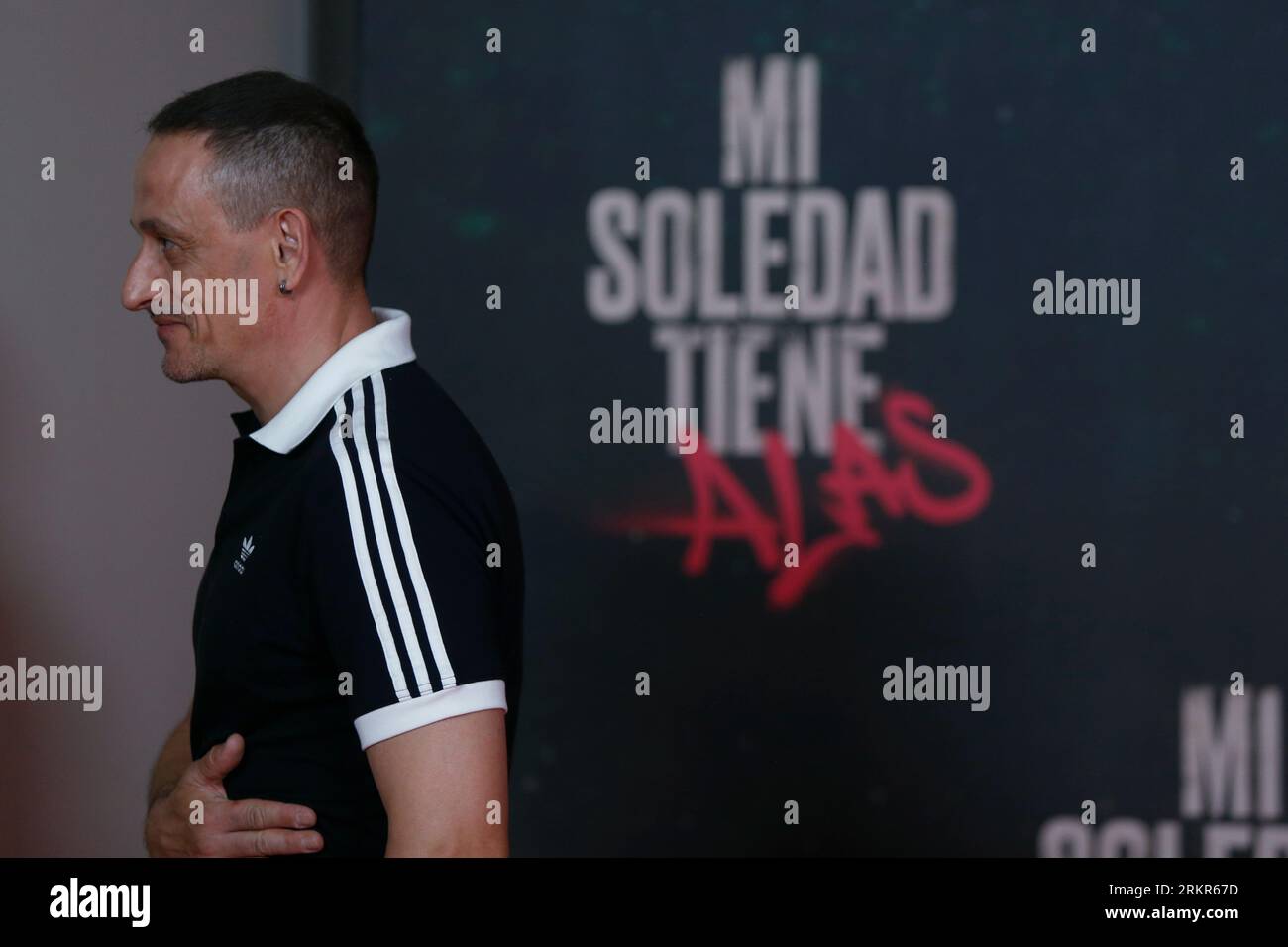 August 23, 2023, Madrid, Madrid, Spain: The Spanish actor Francisco Boira, poses during a photocall for the media, prior to the premiere of the film 'Mi soledad tiene alas', in Madrid (Spain). Mario Casas, winner of a Goya for best leading actor for the film 'No mataras', makes the leap into production and directing with his first film 'Mi soledad tiene alas', which will be released in theaters on August 25. The film, set in the neighborhoods where the director spent his childhood, follows a group of kids who live life on the edge and rob jewelry stores until something goes wrong and, of cours Stock Photo