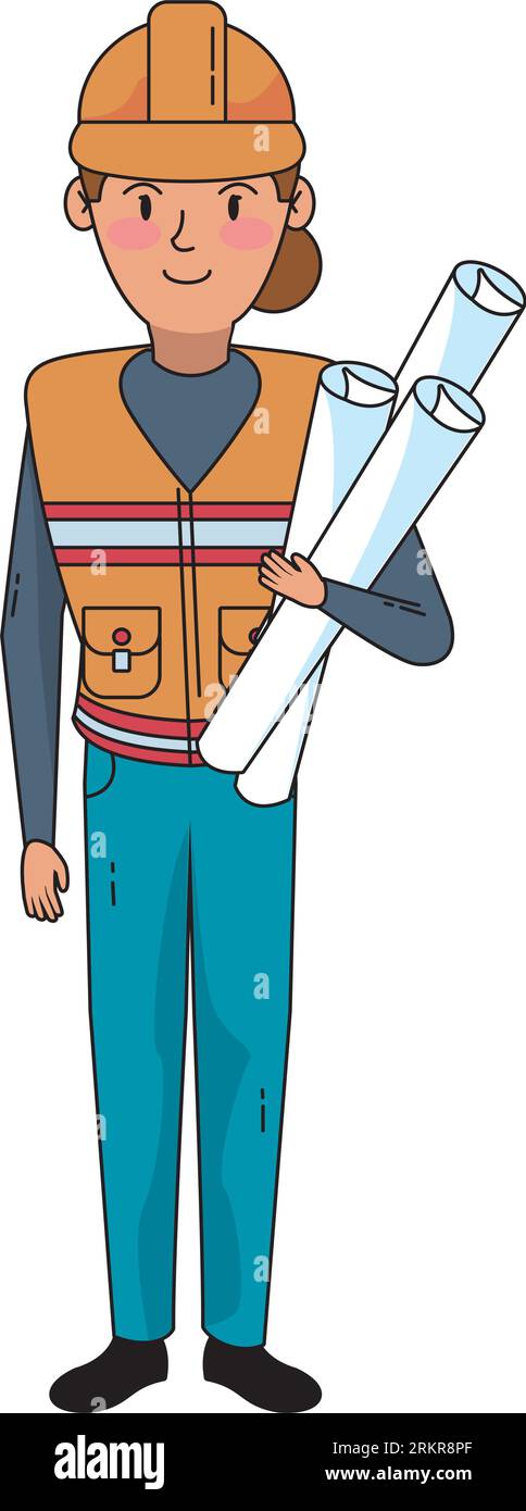 USA labor day woman engineer Stock Vector
