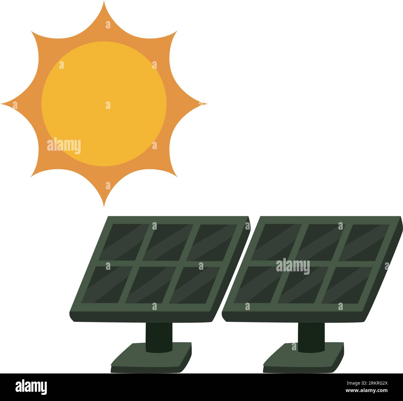 Solar Service Vector Solar photovoltaic installation Stock Vector Images - Alamy