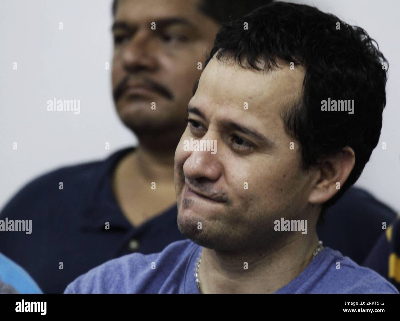 Bildnummer: 58378016  Datum: 22.08.2012  Copyright: imago/Xinhua Nicaraguan businessman Henry Farinas attends a hearing in Managua, Nicaragua, on Aug. 22, 2012. Nicaraguan prosecutor said that Henry Farinas was alleged of the attack that killed Argentine singer and songwriter Facundo Cabral on July 9, 2011, and accuses him of drug trafficking, money laundering and organized crime association. (Xinhua/John Bustos) (bxq) NICARAGUA-MANAGUA-HENRY FARINAS-HEARING PUBLICATIONxNOTxINxCHN people Kriminalität Justiz Prozess Drogenhändler Mord Falschaussage Porträt x0x xas premiumd 2012 quer     5837801 Stock Photo