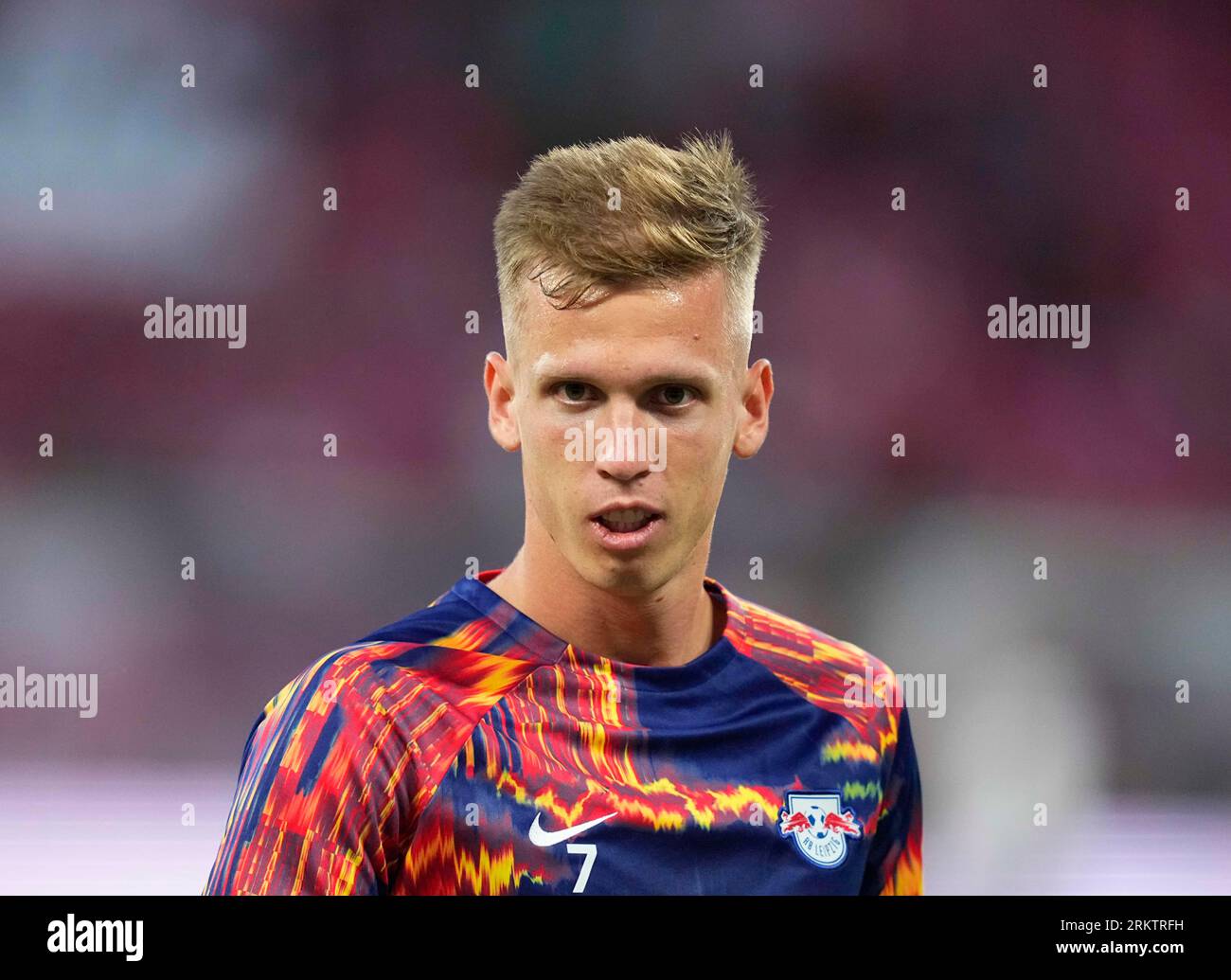 August 26 2023: Dani Olmo (RB Leipzig) looks on during a 1. Bundesliga