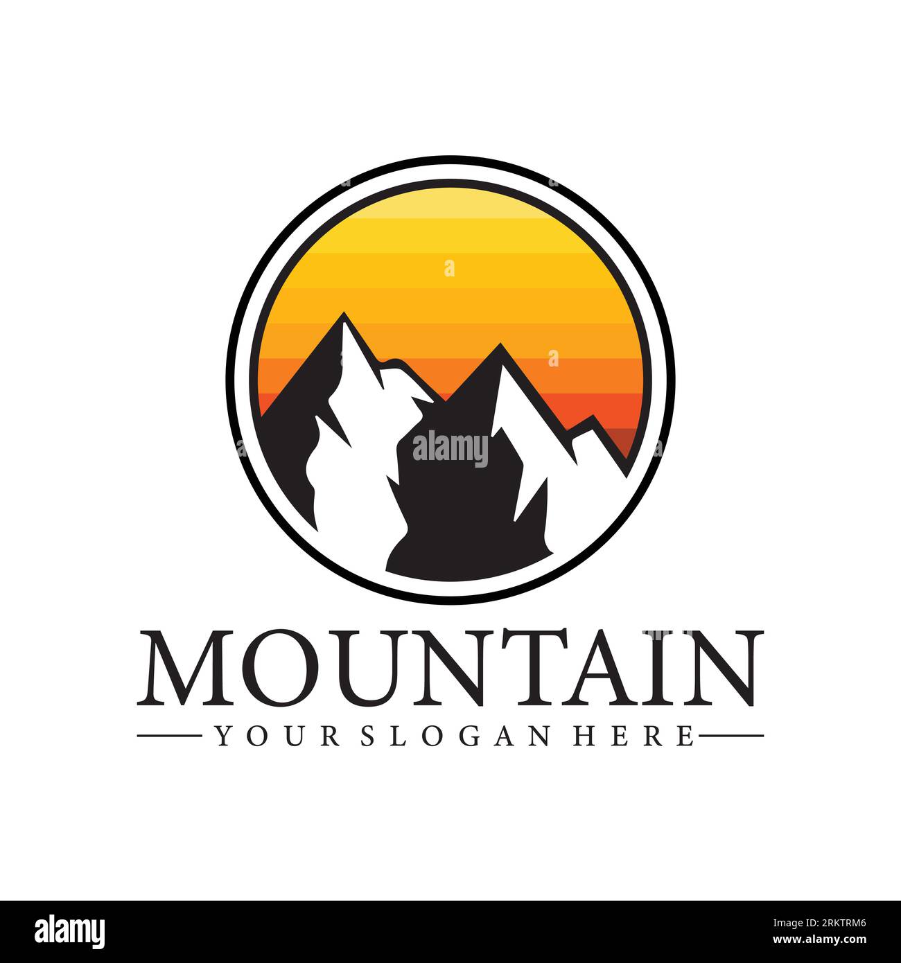 Mountain logo icon vector template. Stock Vector
