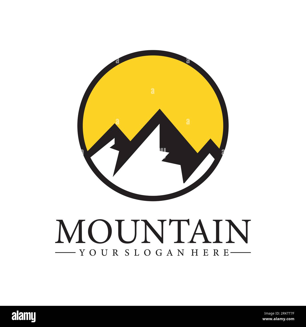 Mountain logo icon vector template. Stock Vector