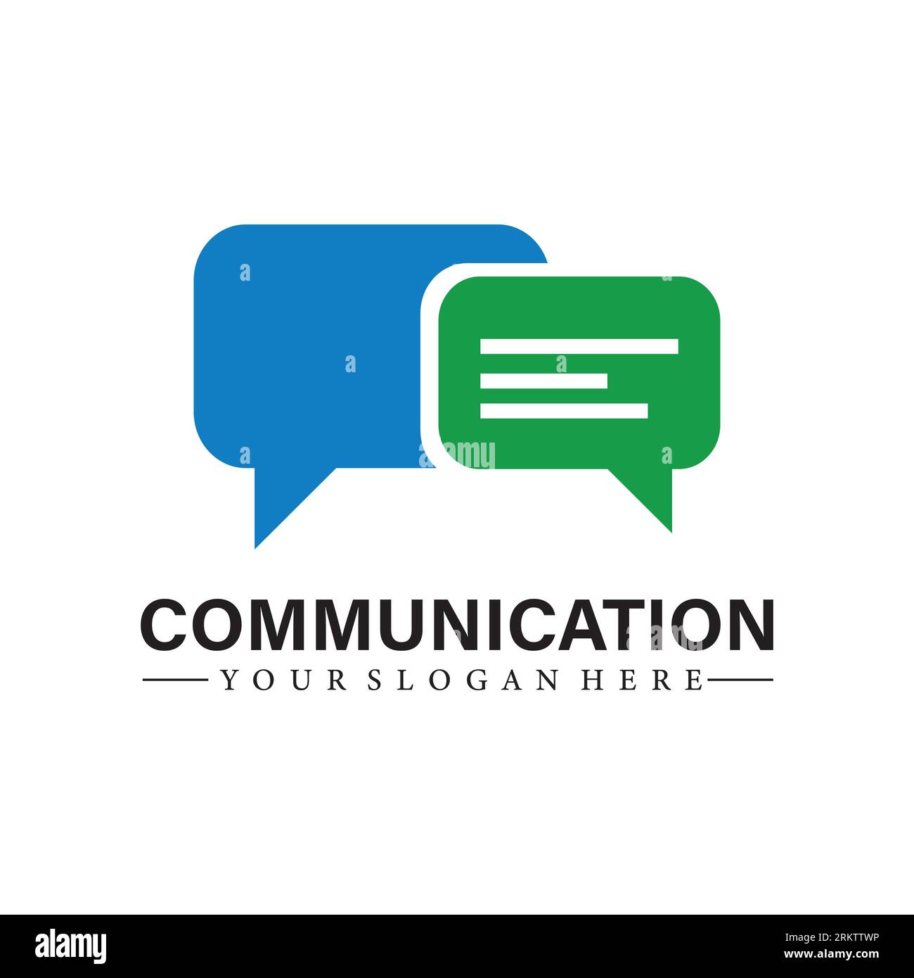 Creative Chat Concept Logo Design Template Stock Vector
