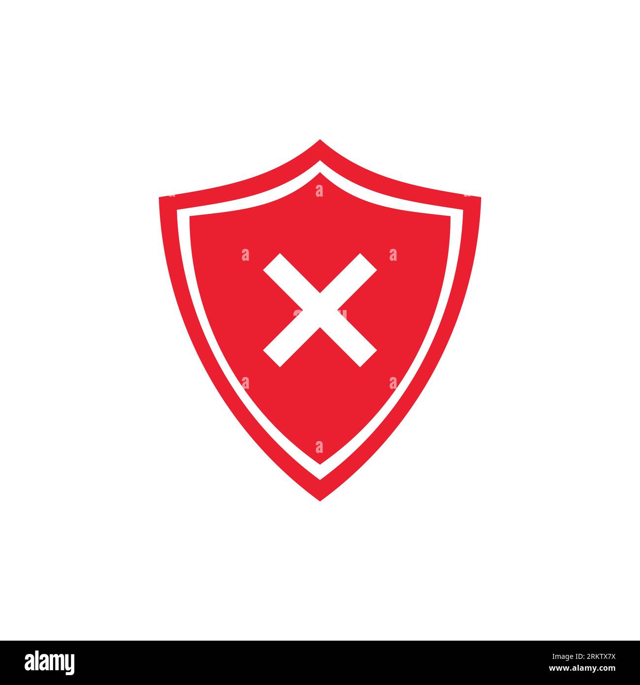 Shield icon in flat style. Vector illustration. Stock Vector