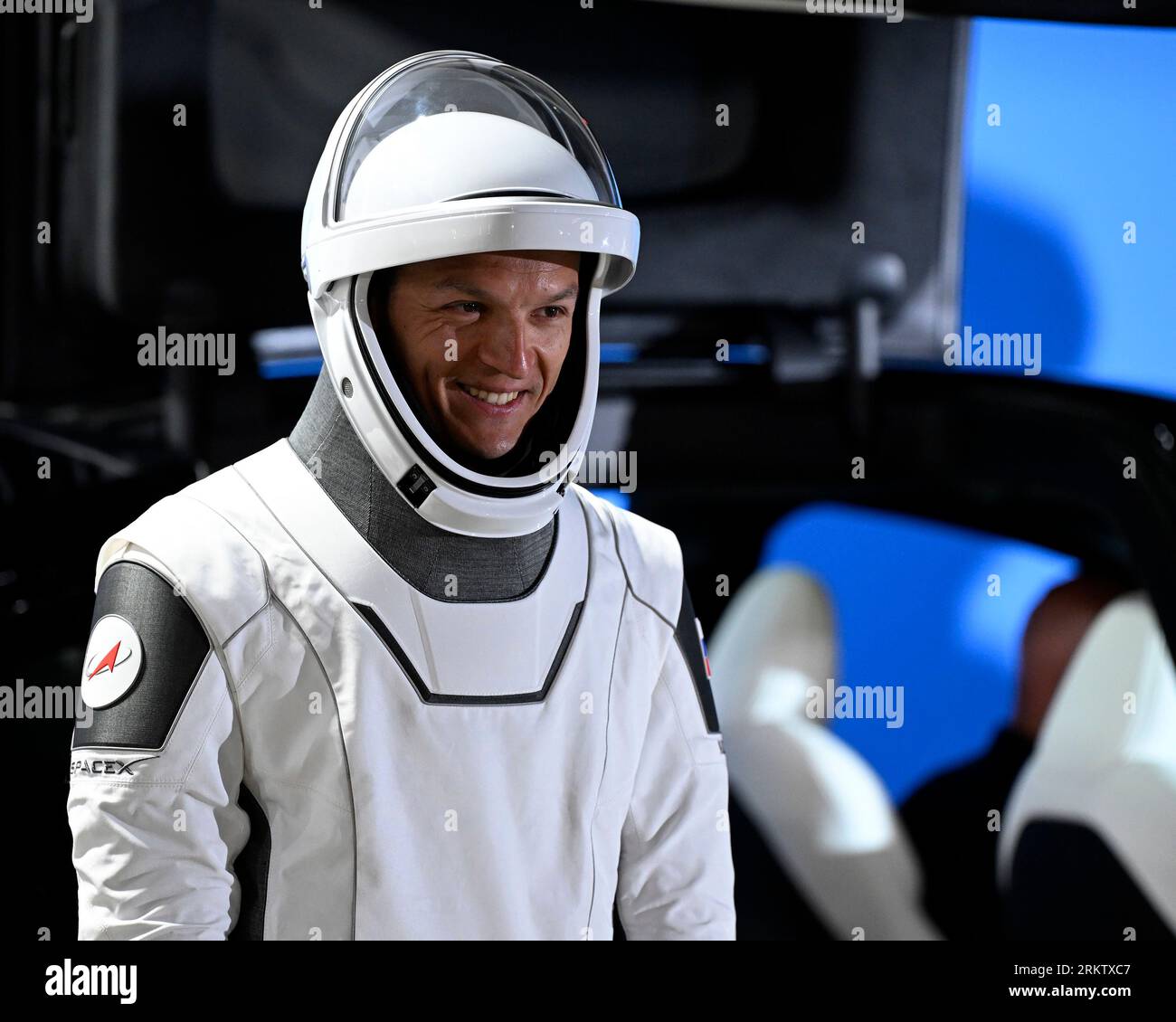 The NASA-SpaceX Crew-7 member Roscosmos Cosmonaut Konstantin Borisov walks out from the Neil Armstrong Operations and Checkout Building at the Kennedy Space Center, Florida on Saturday, August 26, 2023. Photo by Joe Marino/UPI Credit: UPI/Alamy Live News Stock Photo