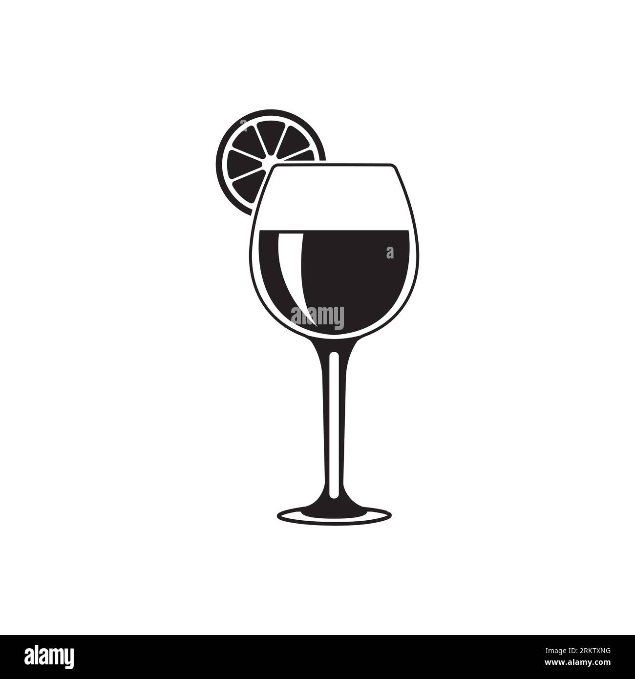 Wine glasses icon simple illustration hi-res stock photography and ...