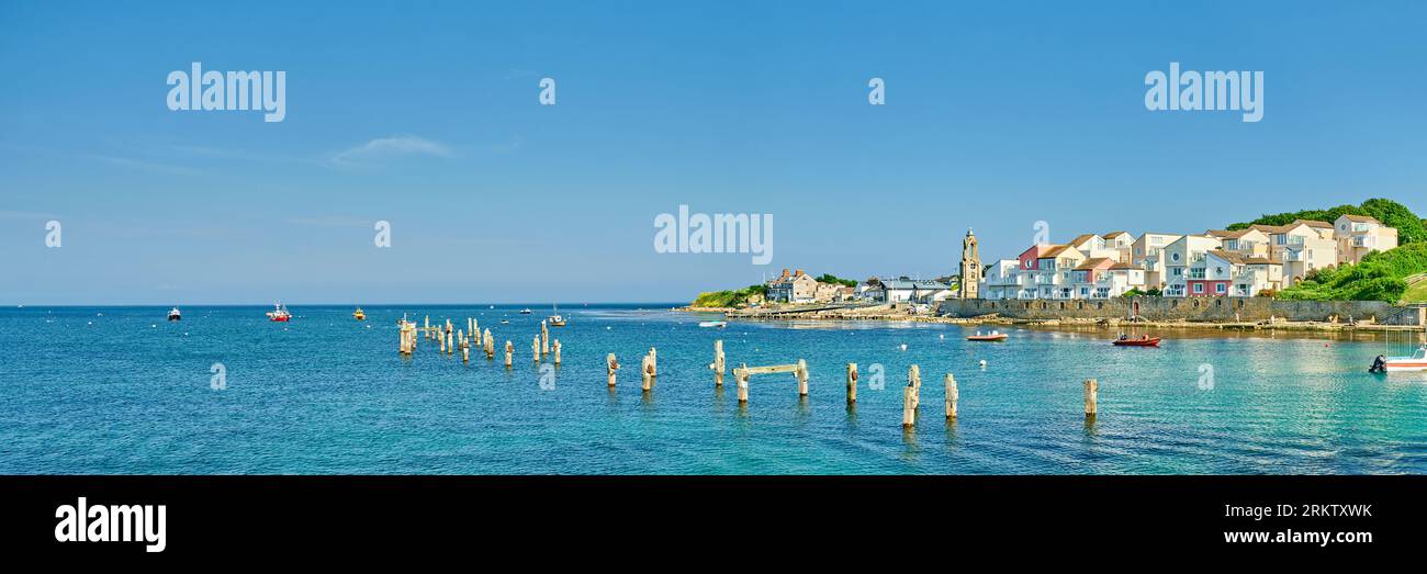 Swanage Point Jetty, Swanage, Dorset UK Stock Photo