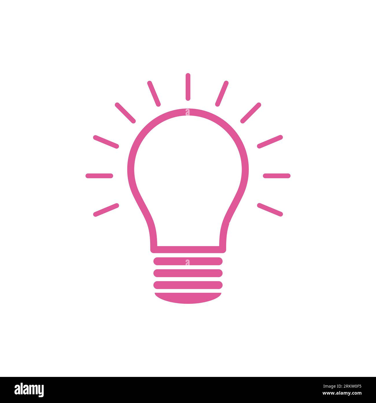 Light Bulb Icon Isolated on White Background Stock Vector
