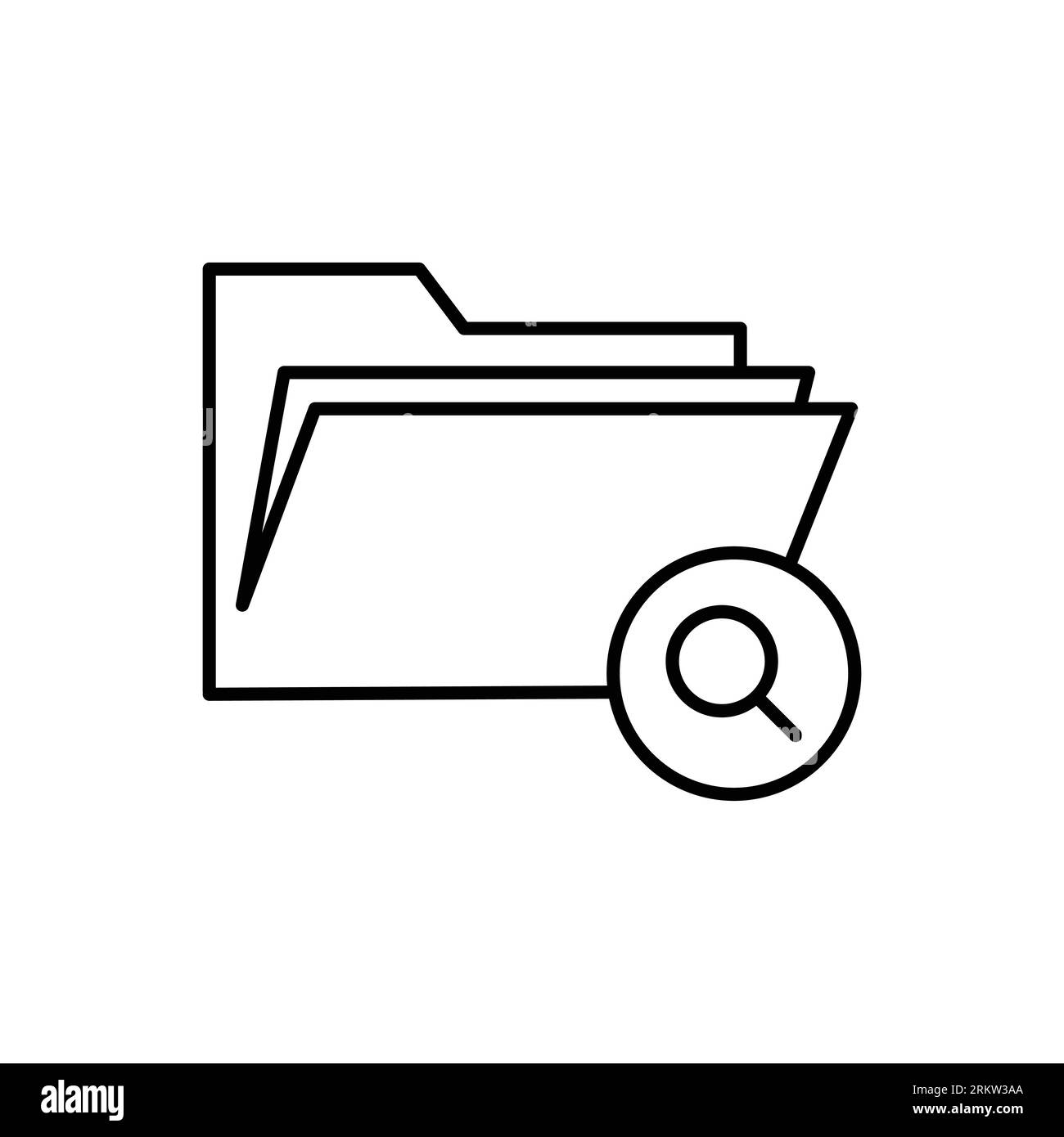Document icon isolated on white background. Folder symbol modern ...